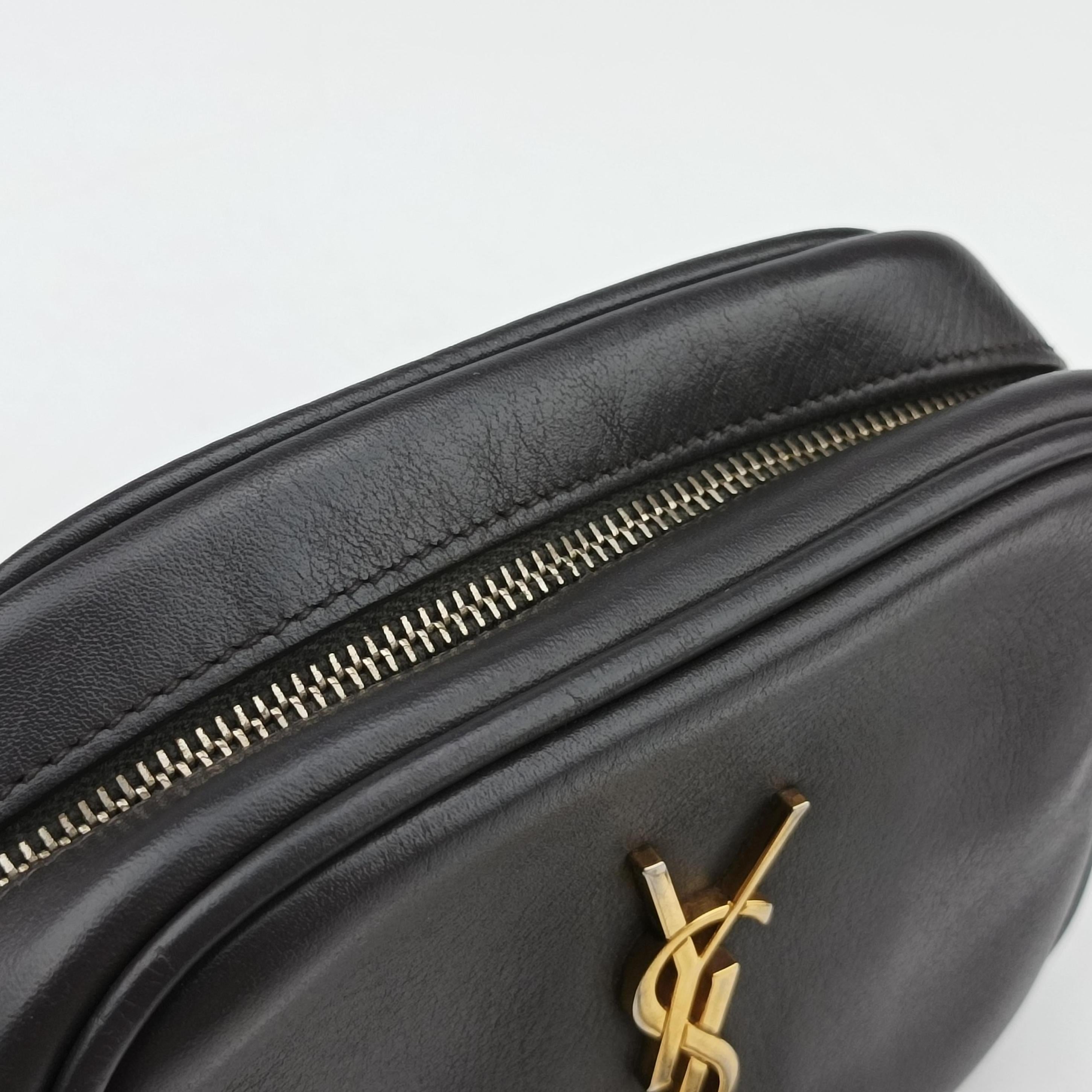 Pre-owned Yves Saint Laurent Monogram Blogger Gray Series Leather 425317 shoulderbag | stylenewstar