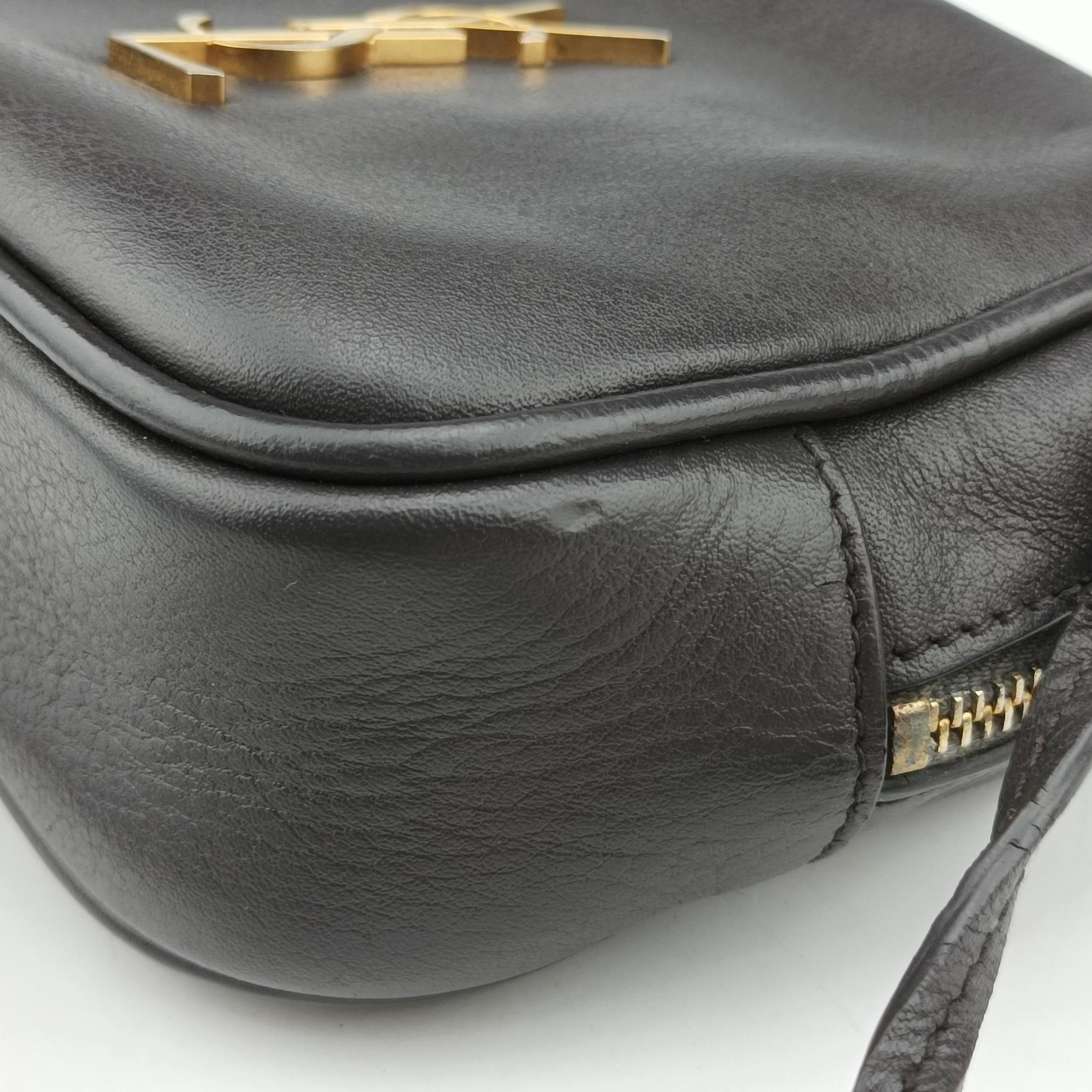 Pre-owned Yves Saint Laurent Monogram Blogger Gray Series Leather 425317 shoulderbag | stylenewstar