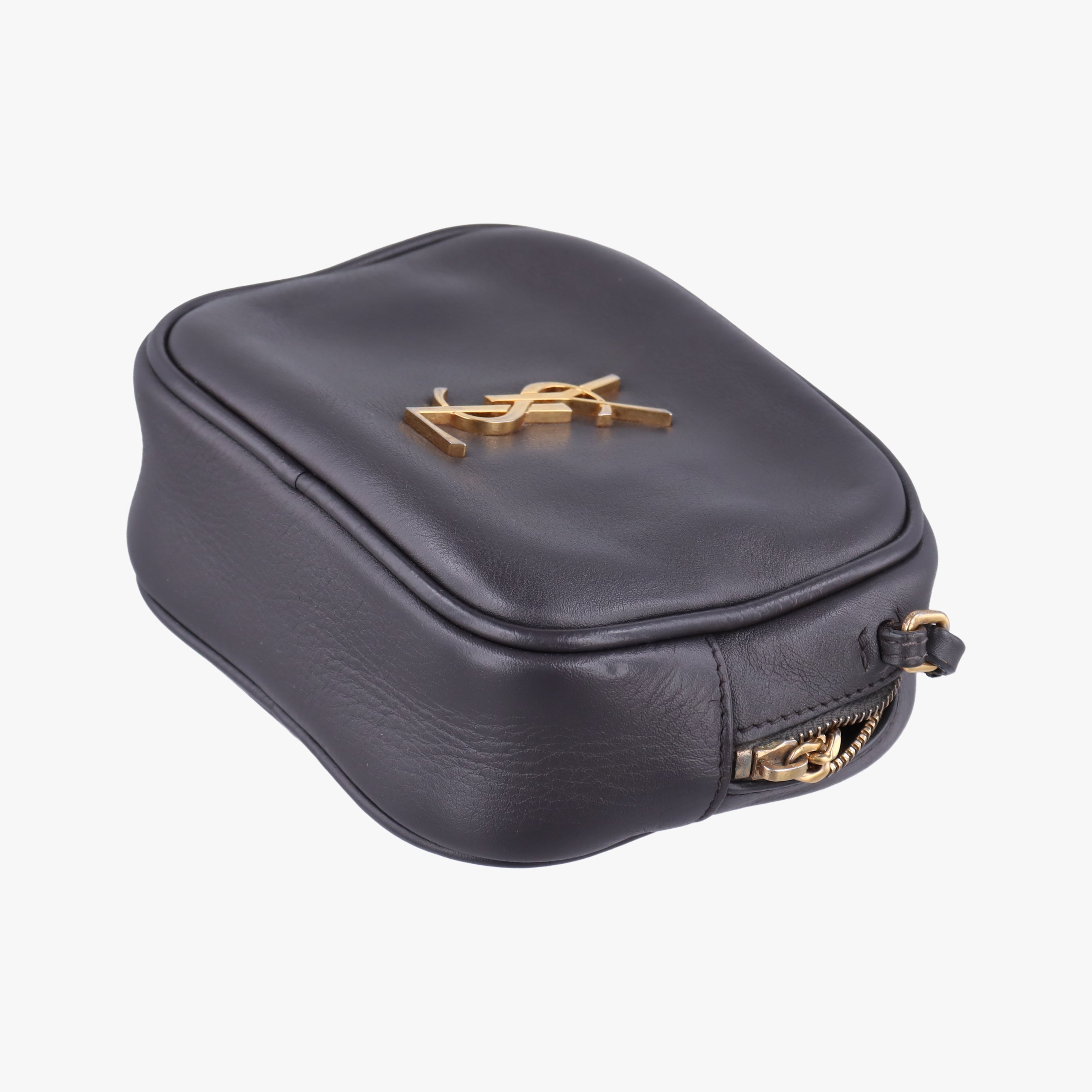 Pre-owned Yves Saint Laurent Monogram Blogger Gray Series Leather 425317 shoulderbag | stylenewstar