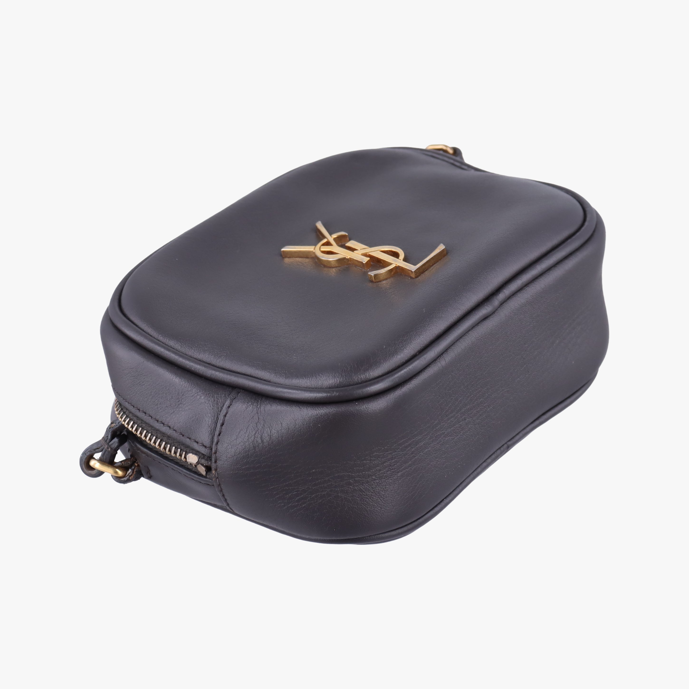 Pre-owned Yves Saint Laurent Monogram Blogger Gray Series Leather 425317 shoulderbag | stylenewstar
