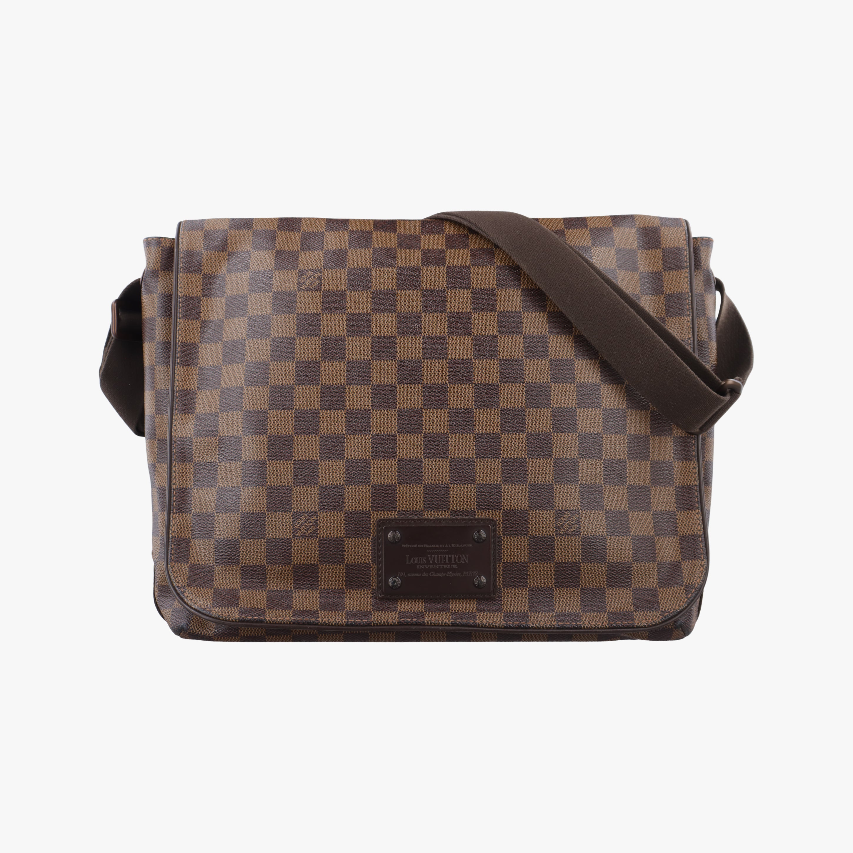 Pre-owned Louis Vuitton BROOKLYN GM EBENE Damier Canvas N51212 shoulderbag | stylenewstar