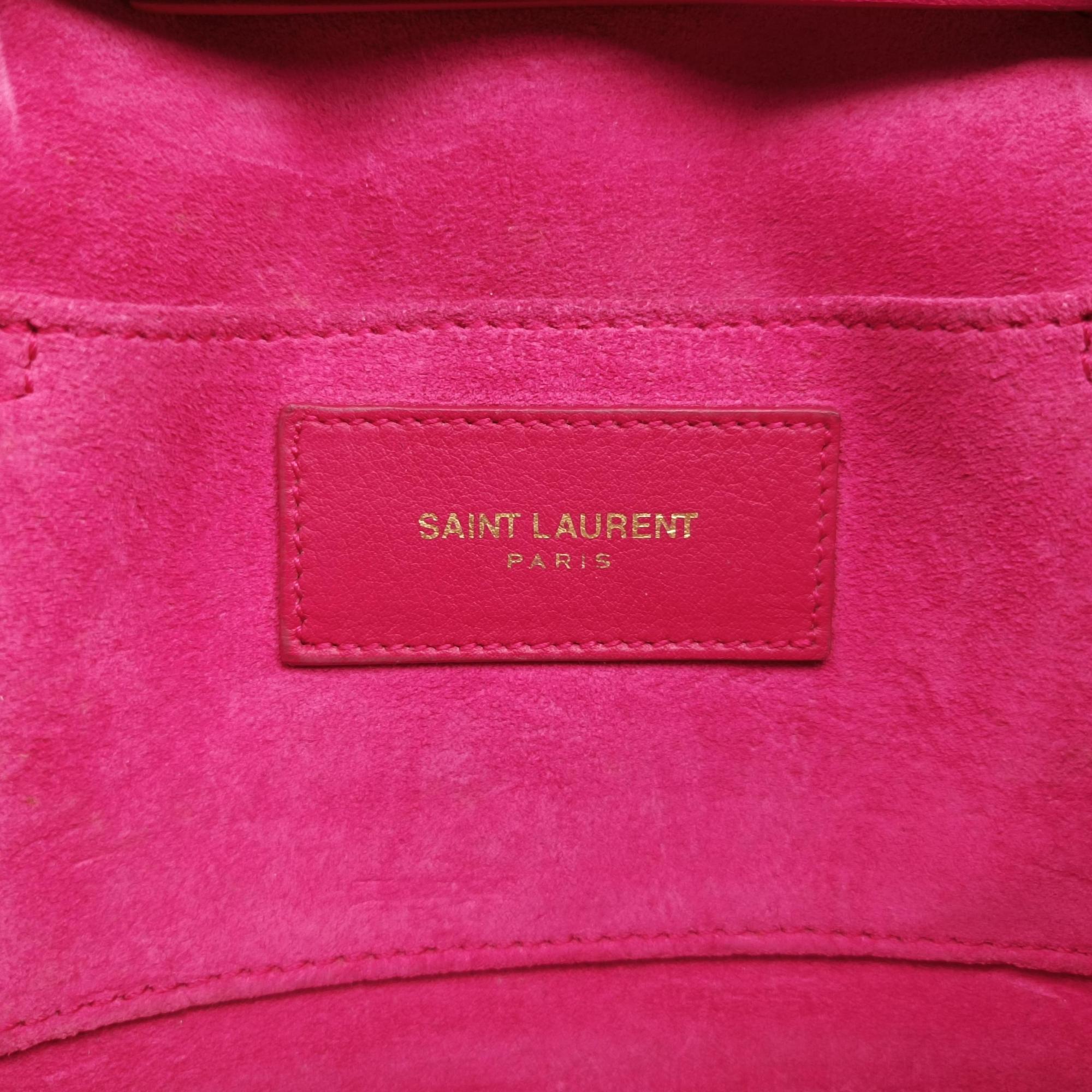 Pre-owned Yves Saint Laurent Y Line Pink Leather 311215 shoulderbag | stylenewstar