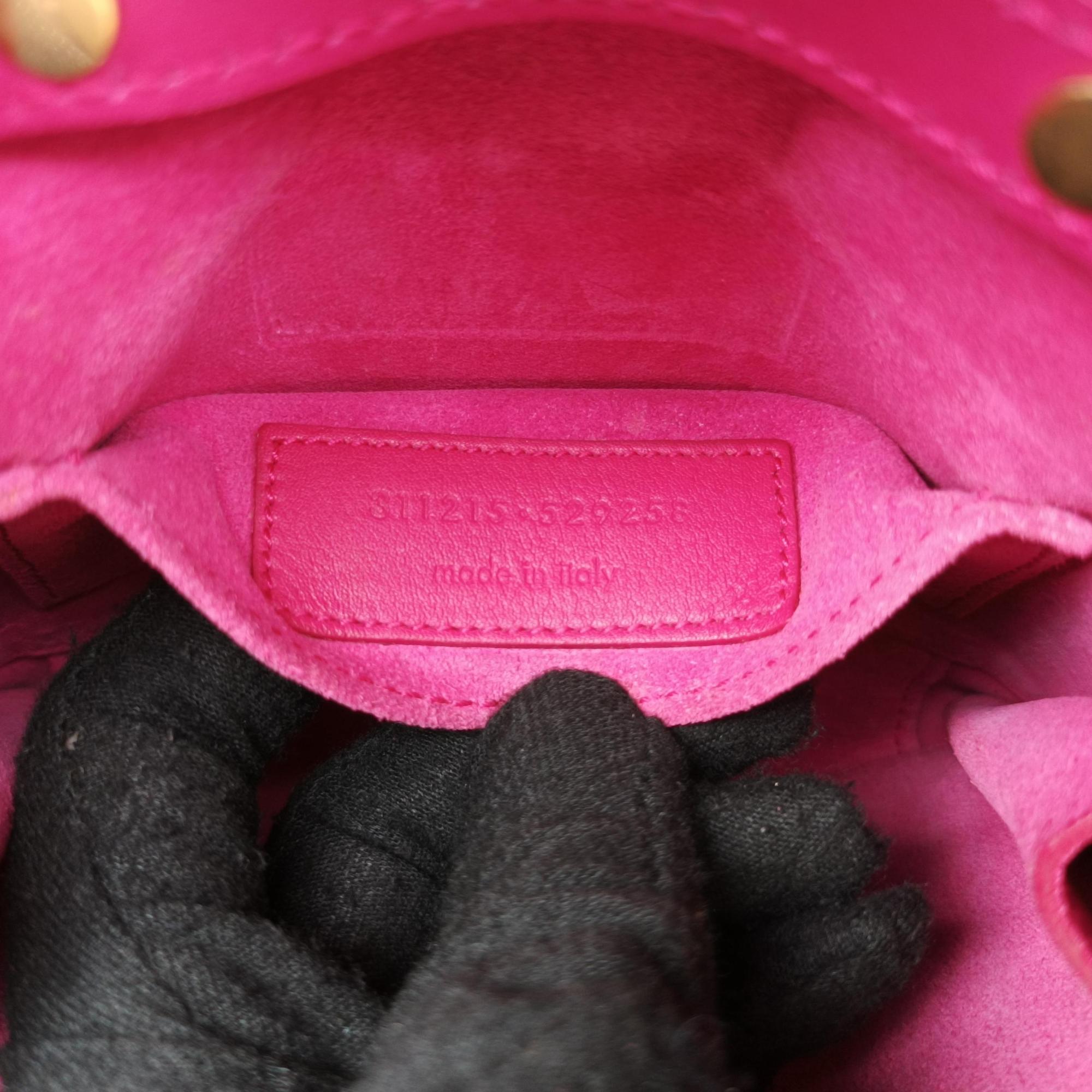 Pre-owned Yves Saint Laurent Y Line Pink Leather 311215 shoulderbag | stylenewstar