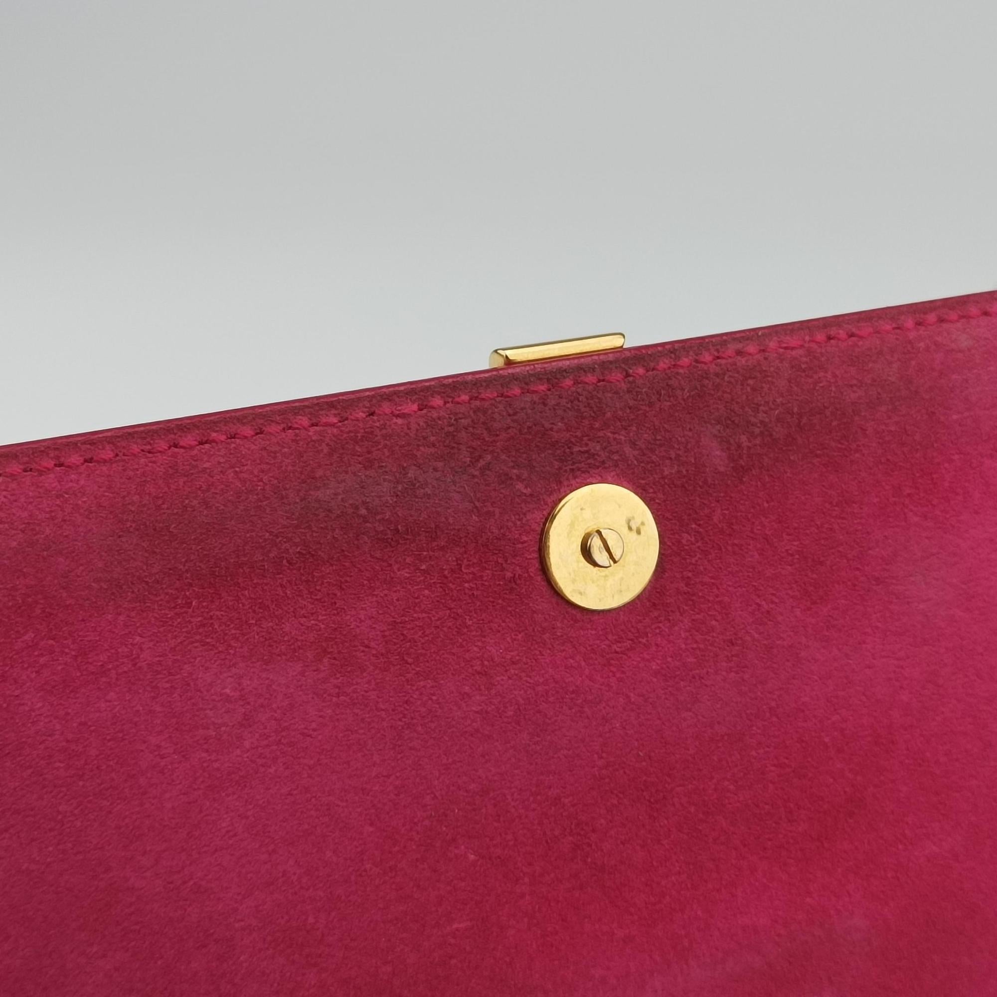 Pre-owned Yves Saint Laurent Y Line Pink Leather 311215 shoulderbag | stylenewstar