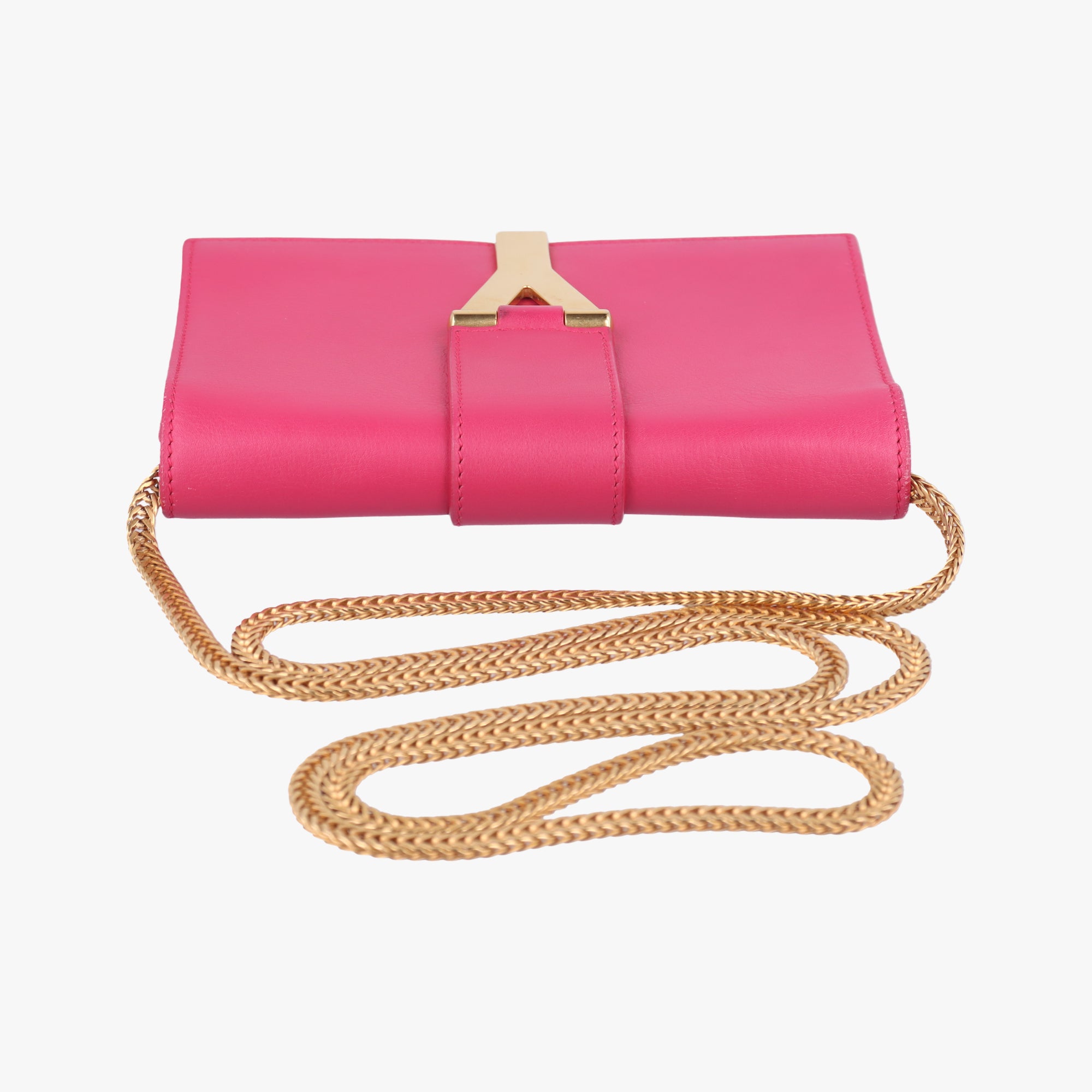 Pre-owned Yves Saint Laurent Y Line Pink Leather 311215 shoulderbag | stylenewstar