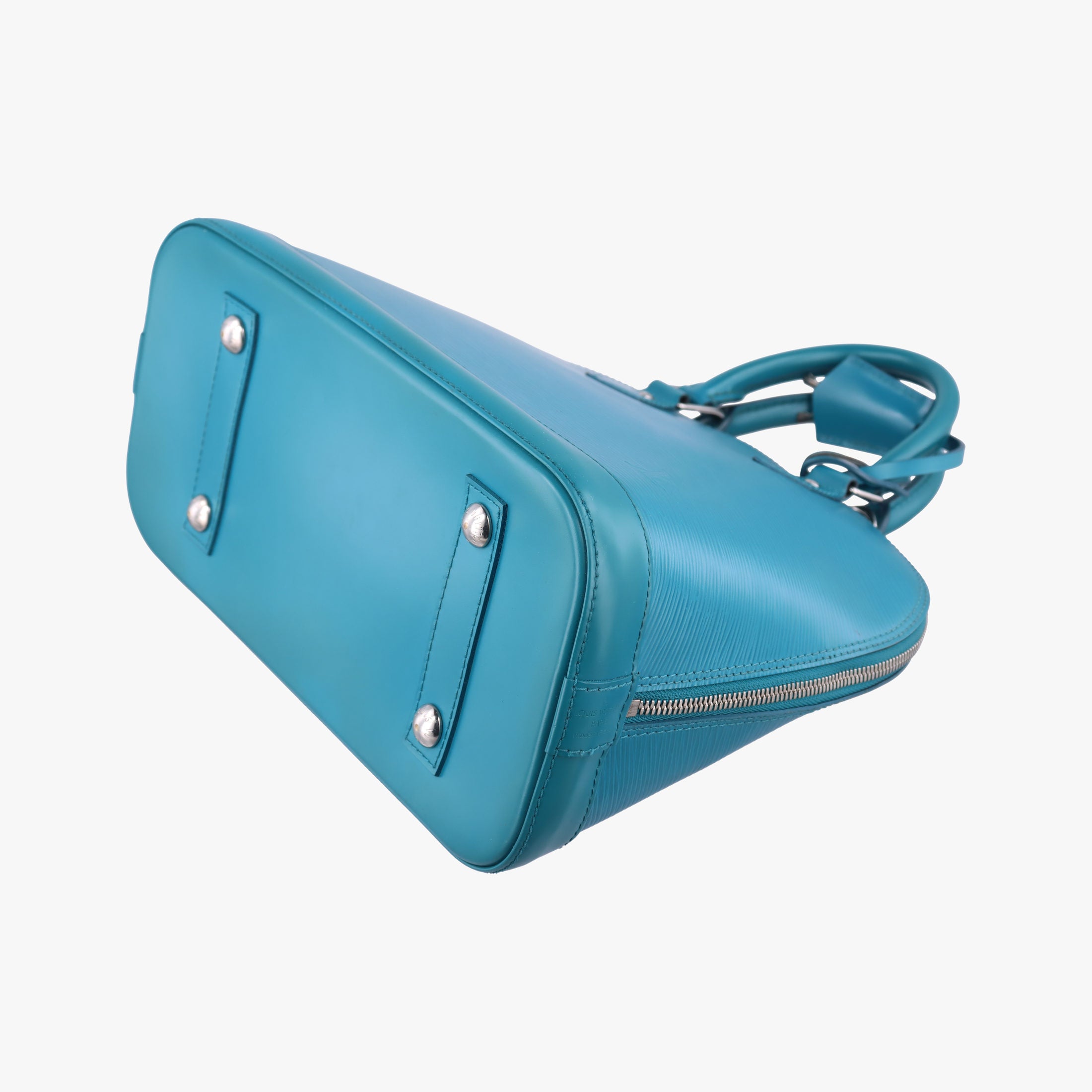 Pre-owned Louis Vuitton Alma PM CYAN Epi M40624 handbag | stylenewstar