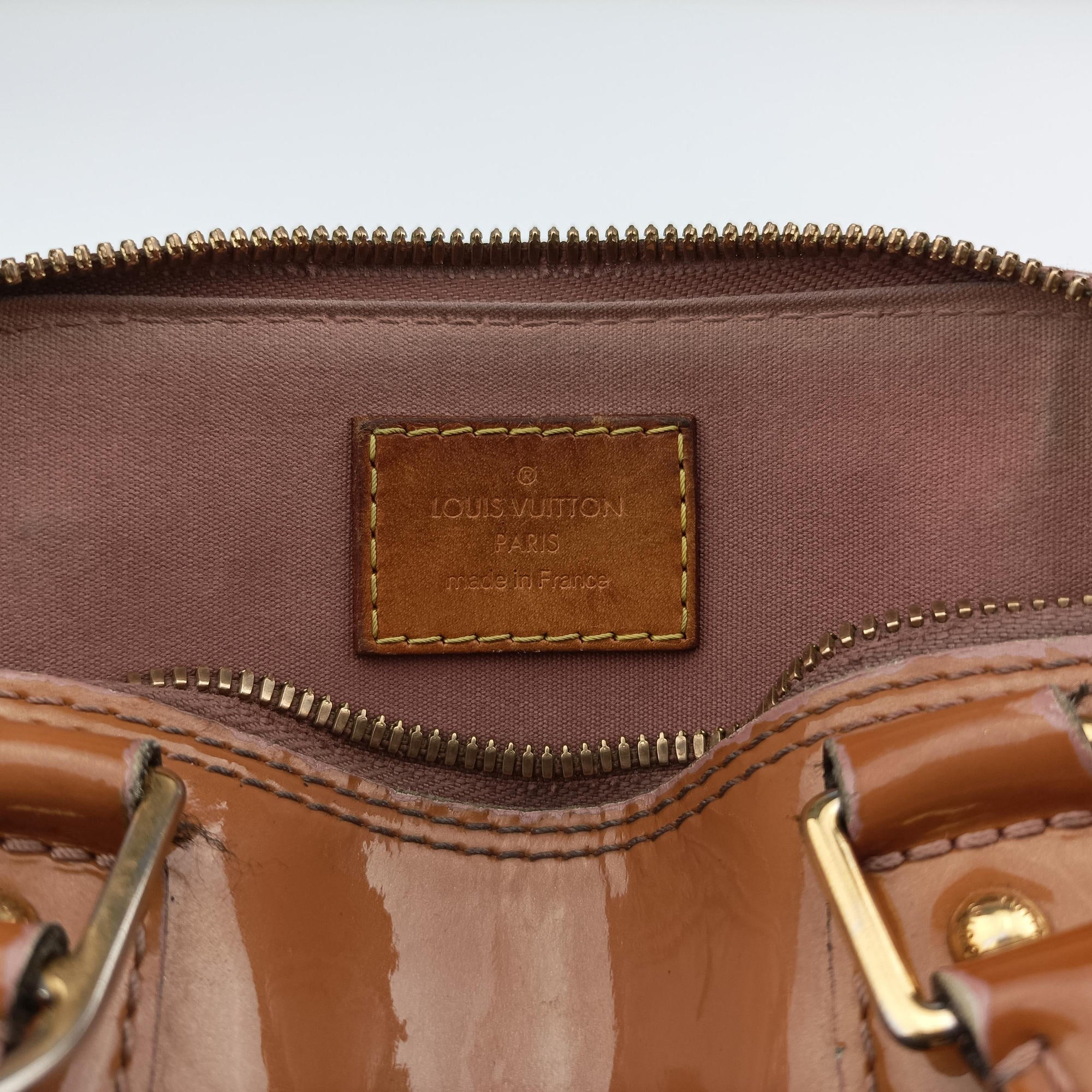 Pre-owned Louis Vuitton Alma BB Rose Velours Vernis M91585 shoulderbag | stylenewstar