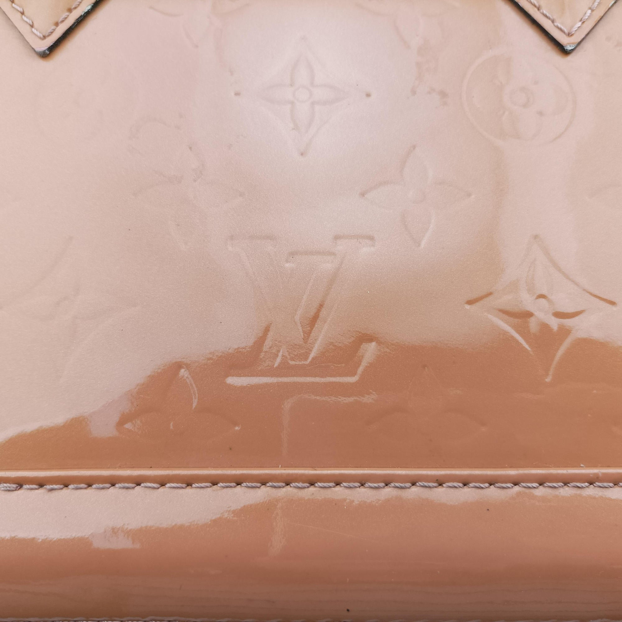 Pre-owned Louis Vuitton Alma BB Rose Velours Vernis M91585 shoulderbag | stylenewstar