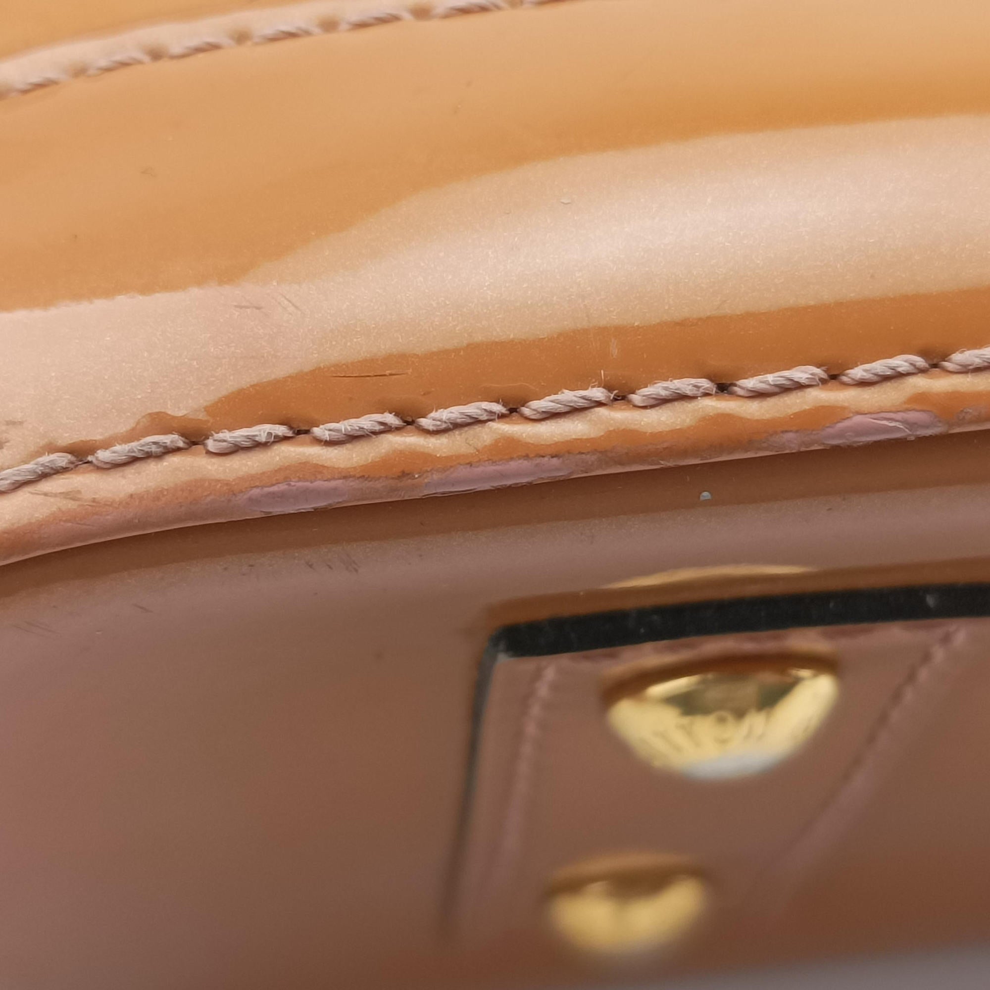 Pre-owned Louis Vuitton Alma BB Rose Velours Vernis M91585 shoulderbag | stylenewstar