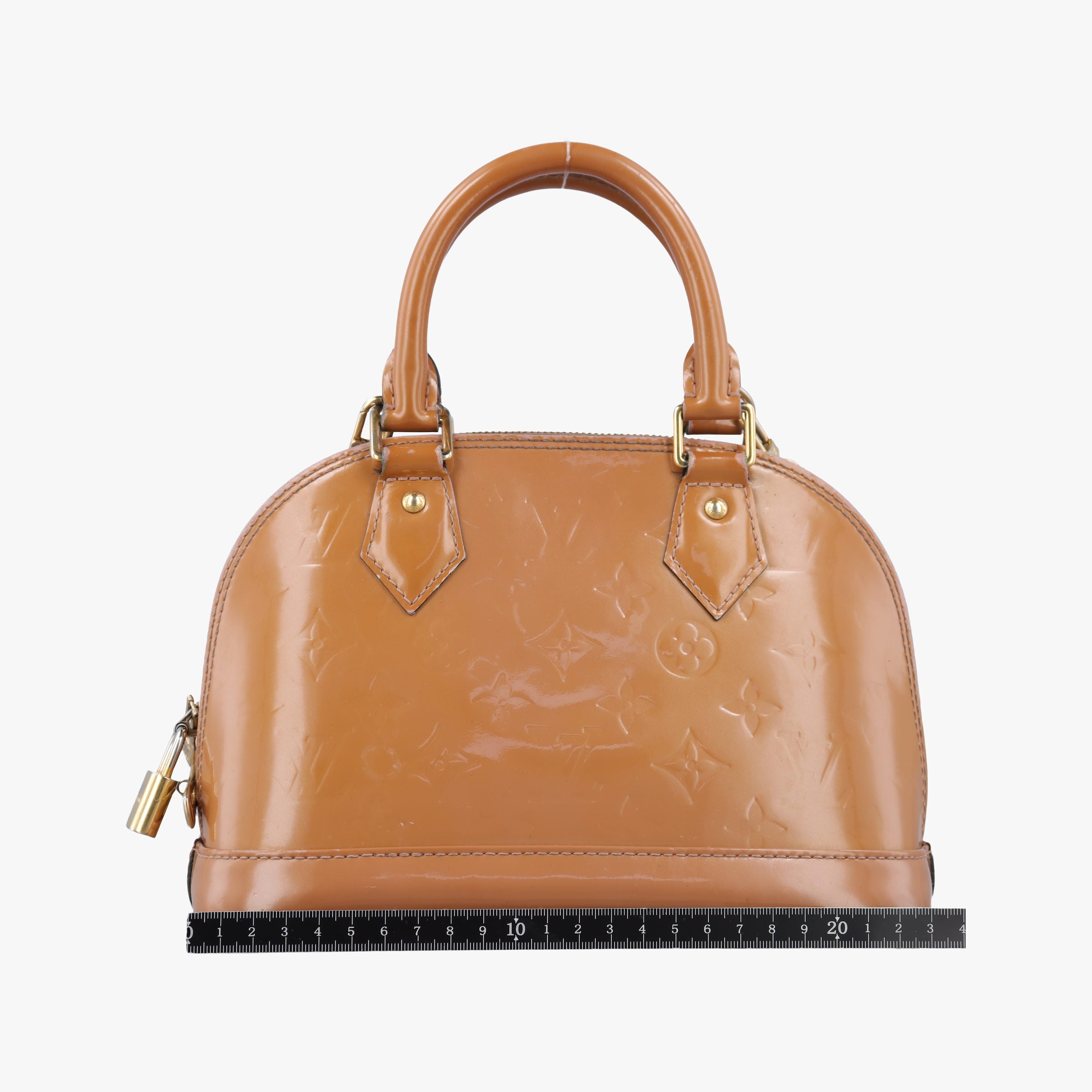Pre-owned Louis Vuitton Alma BB Rose Velours Vernis M91585 shoulderbag | stylenewstar