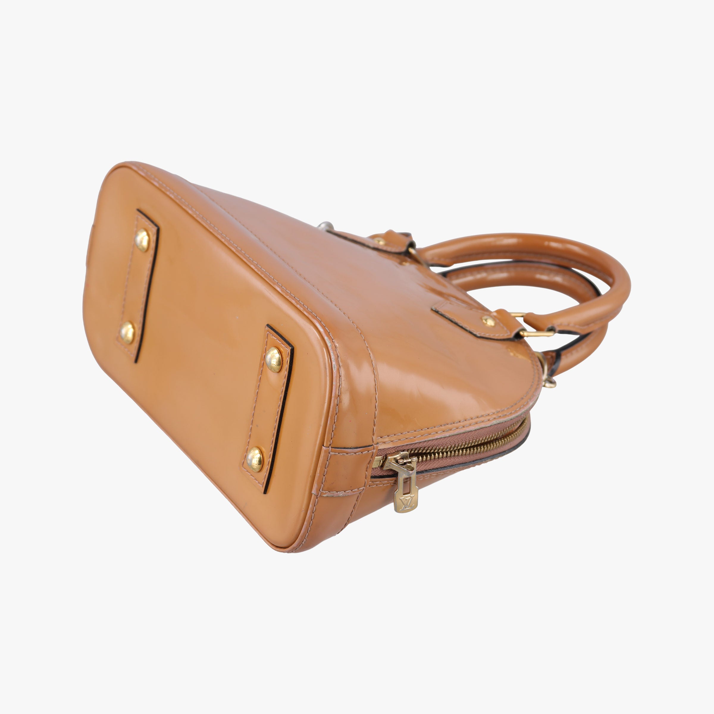 Pre-owned Louis Vuitton Alma BB Rose Velours Vernis M91585 shoulderbag | stylenewstar