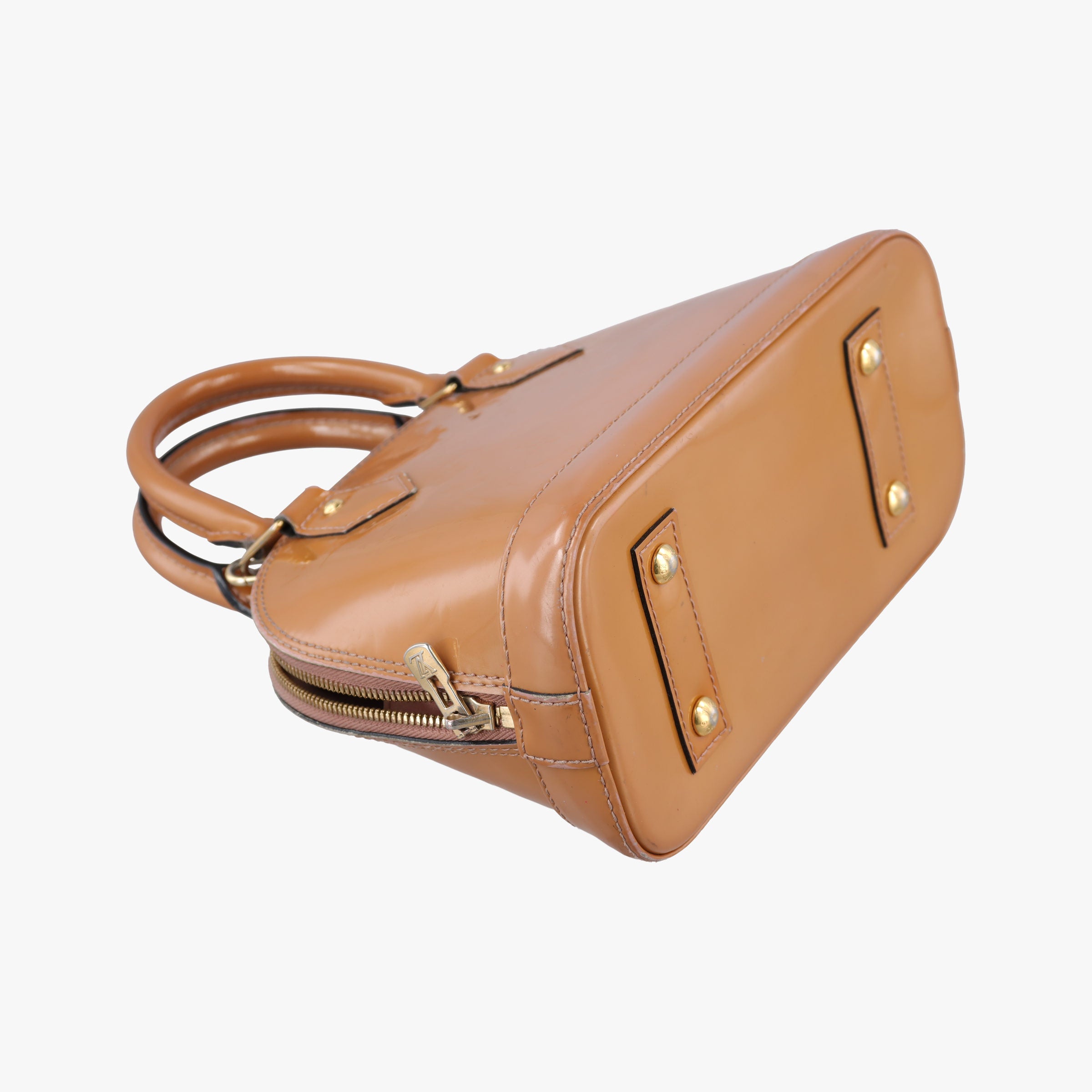 Pre-owned Louis Vuitton Alma BB Rose Velours Vernis M91585 shoulderbag | stylenewstar