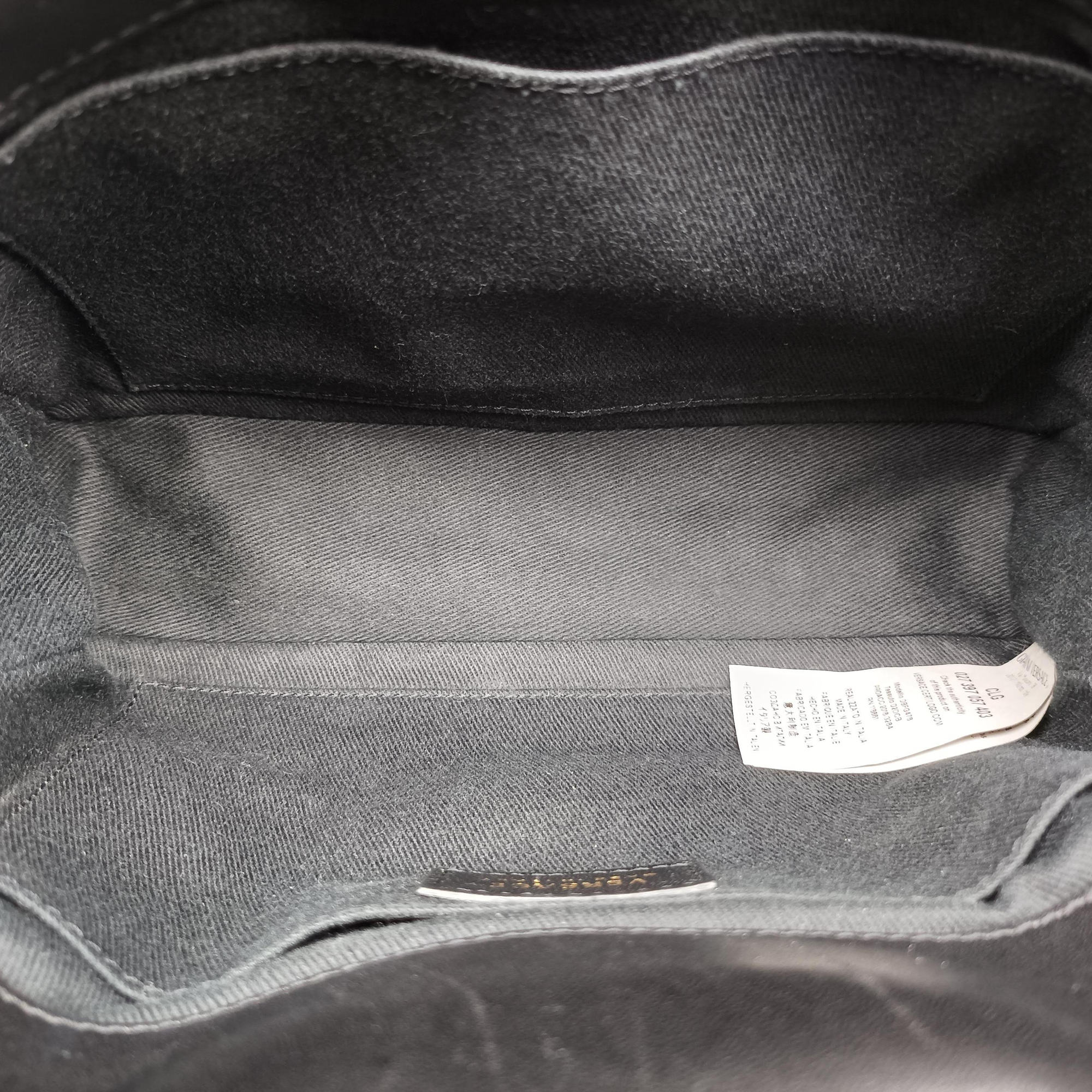 Pre-owned VERSACE Baroque Medusa blue×Multicolour denim  shoulderbag | stylenewstar