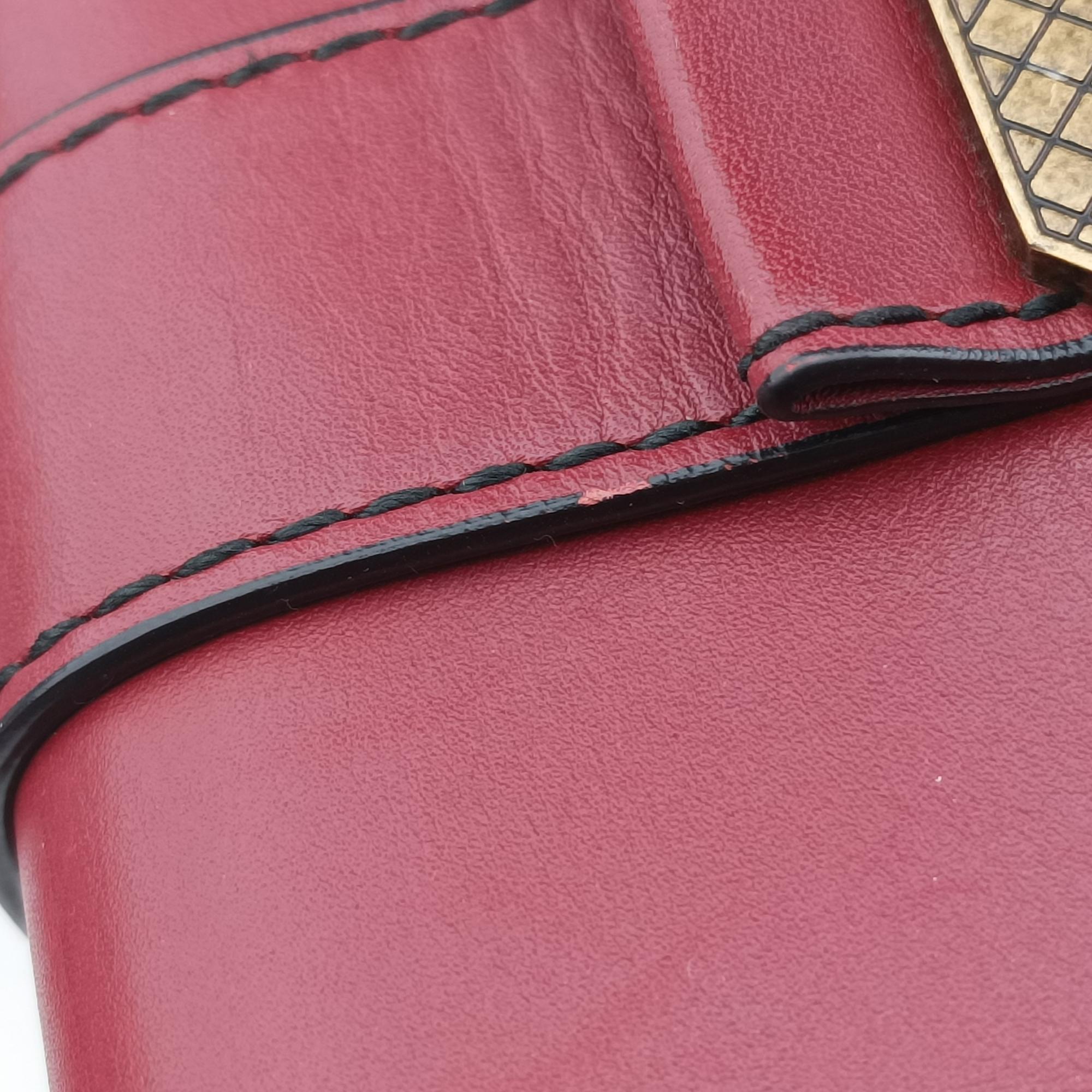 Pre-owned Bottega Veneta Piazza Red leather  shoulderbag | stylenewstar