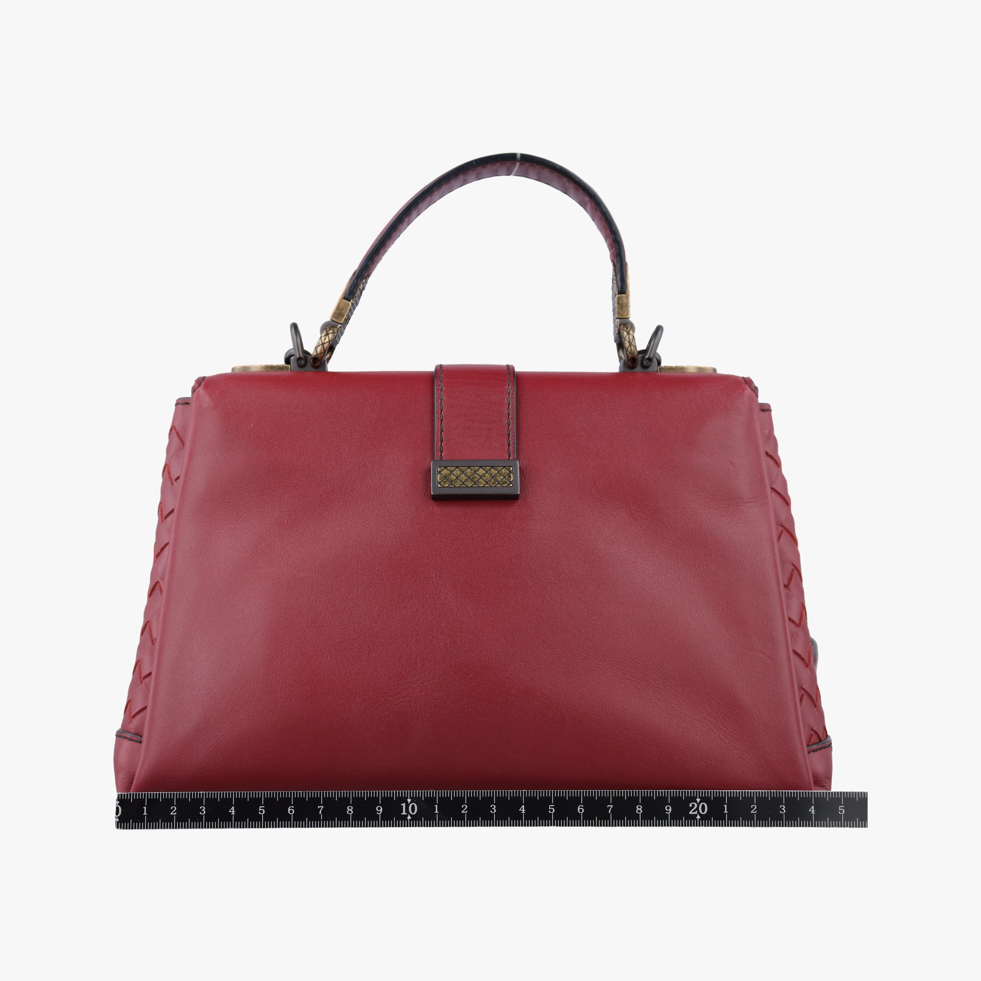 Pre-owned Bottega Veneta Piazza Red leather  shoulderbag | stylenewstar