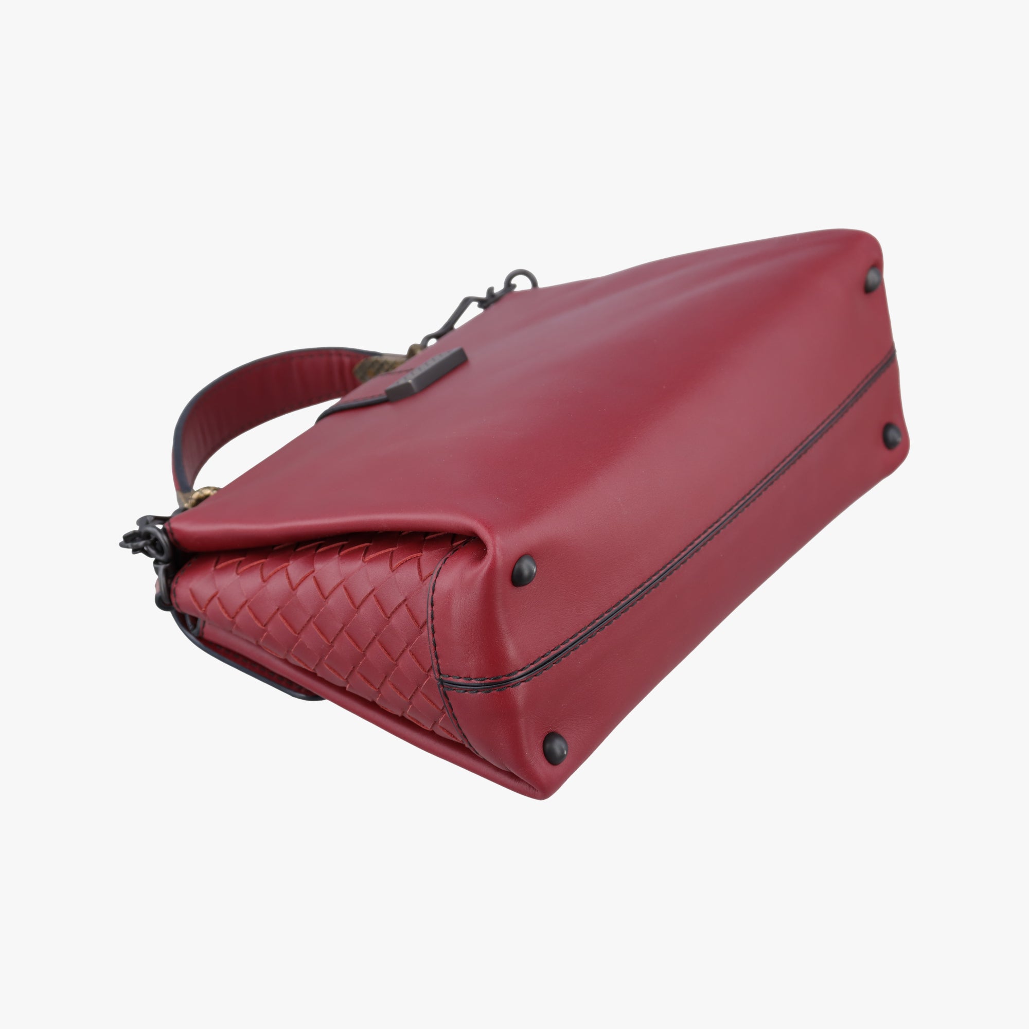 Pre-owned Bottega Veneta Piazza Red leather  shoulderbag | stylenewstar