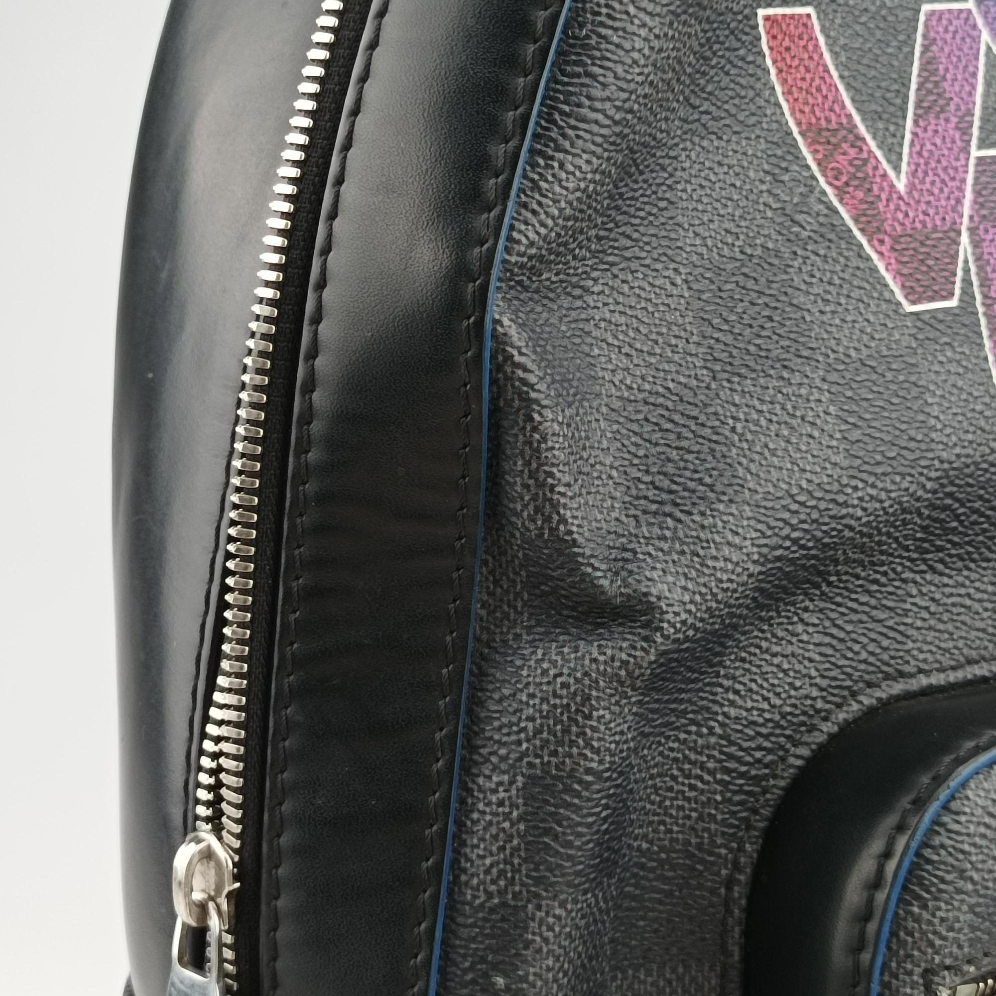Vintage Louis Vuitton Rainbow Logo Josh Noir×multicolor Damier Graphite N40268 backpack/rucksack | stylenewstar