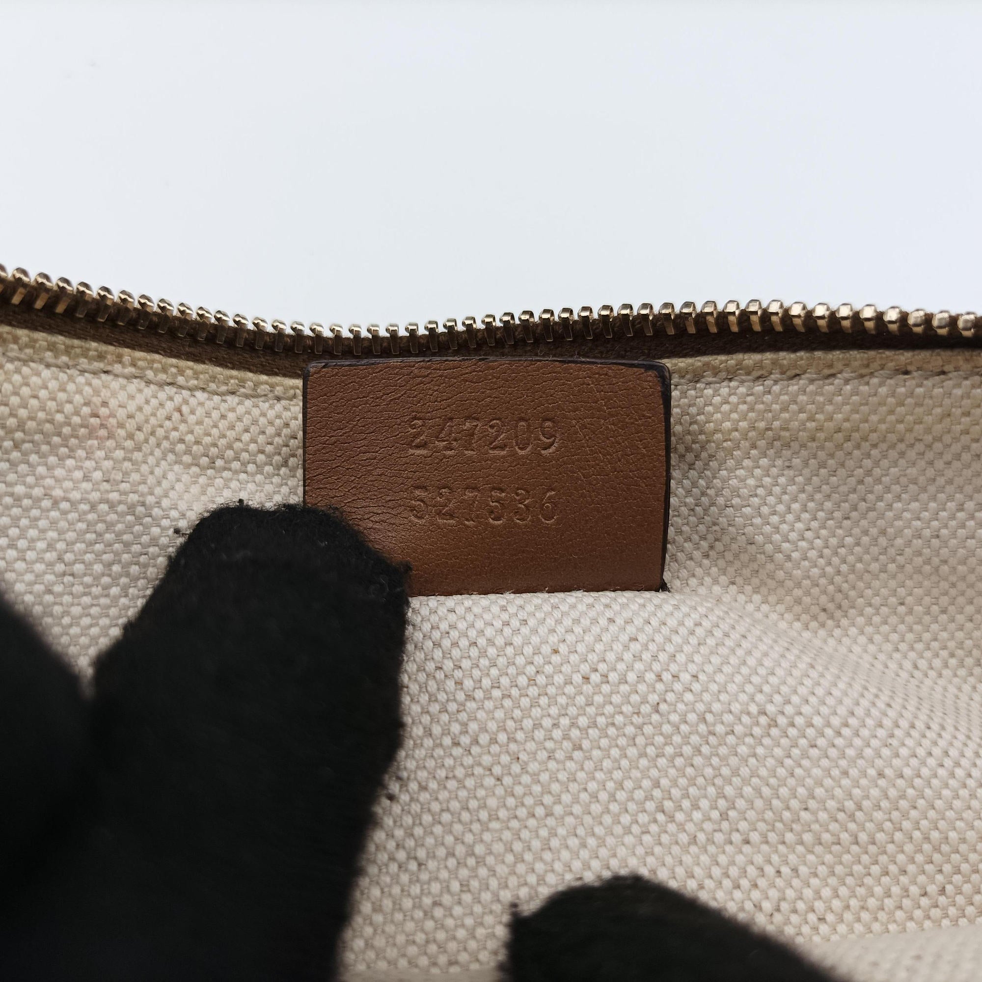 Secondhand Gucci GG Craft Brown canvas×leather 247209 shoulderbag | stylenewstar