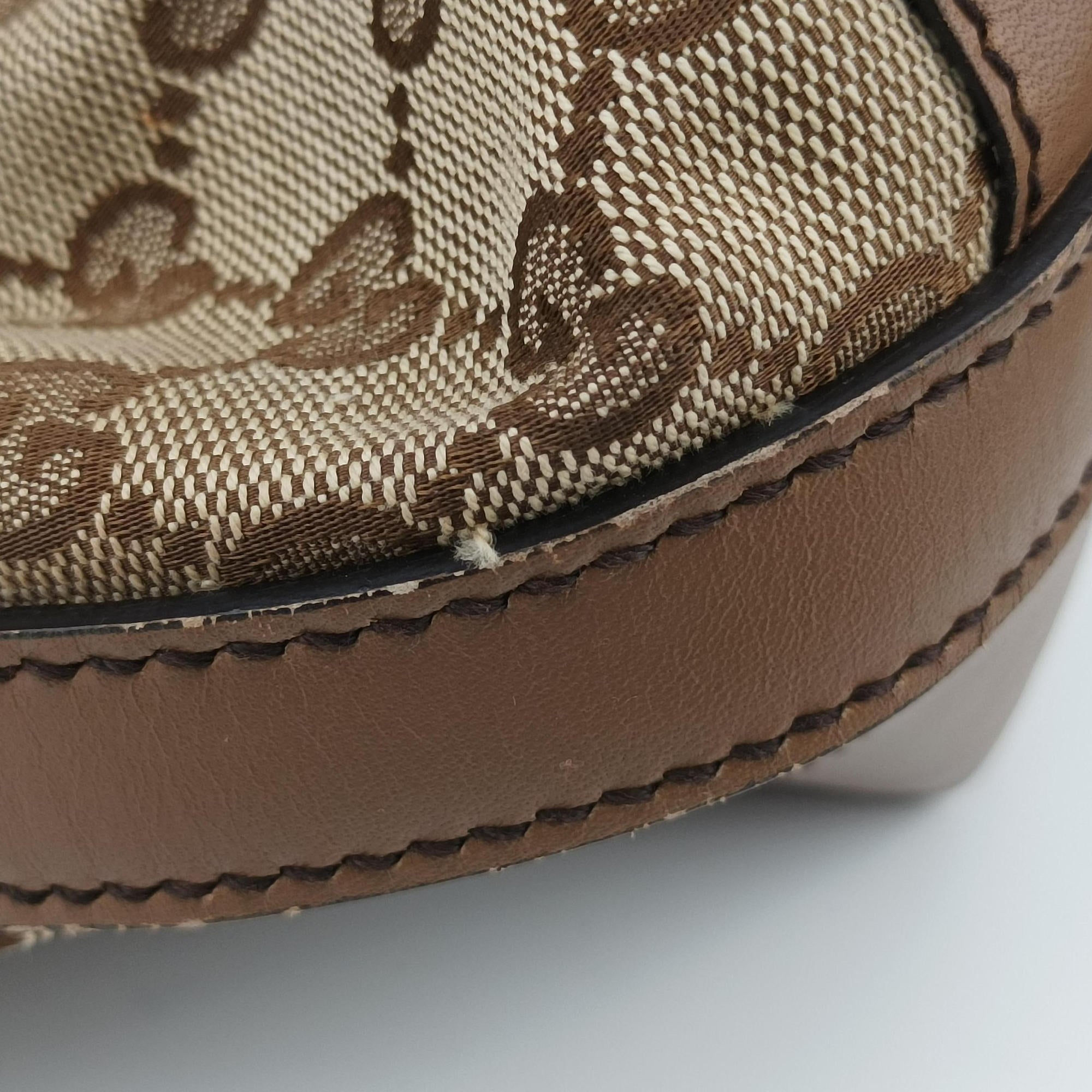Secondhand Gucci GG Craft Brown canvas×leather 247209 shoulderbag | stylenewstar