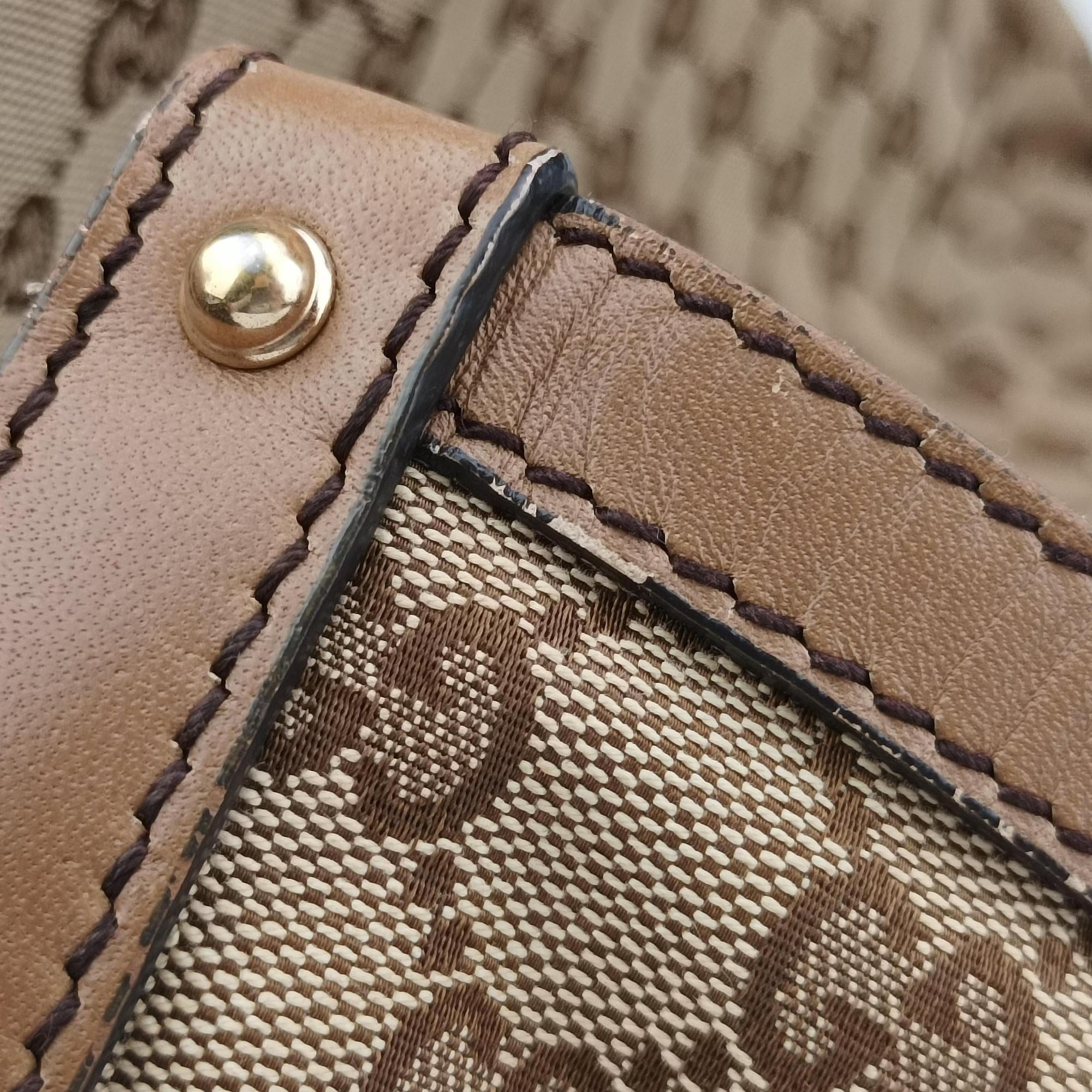 Secondhand Gucci GG Craft Brown canvas×leather 247209 shoulderbag | stylenewstar