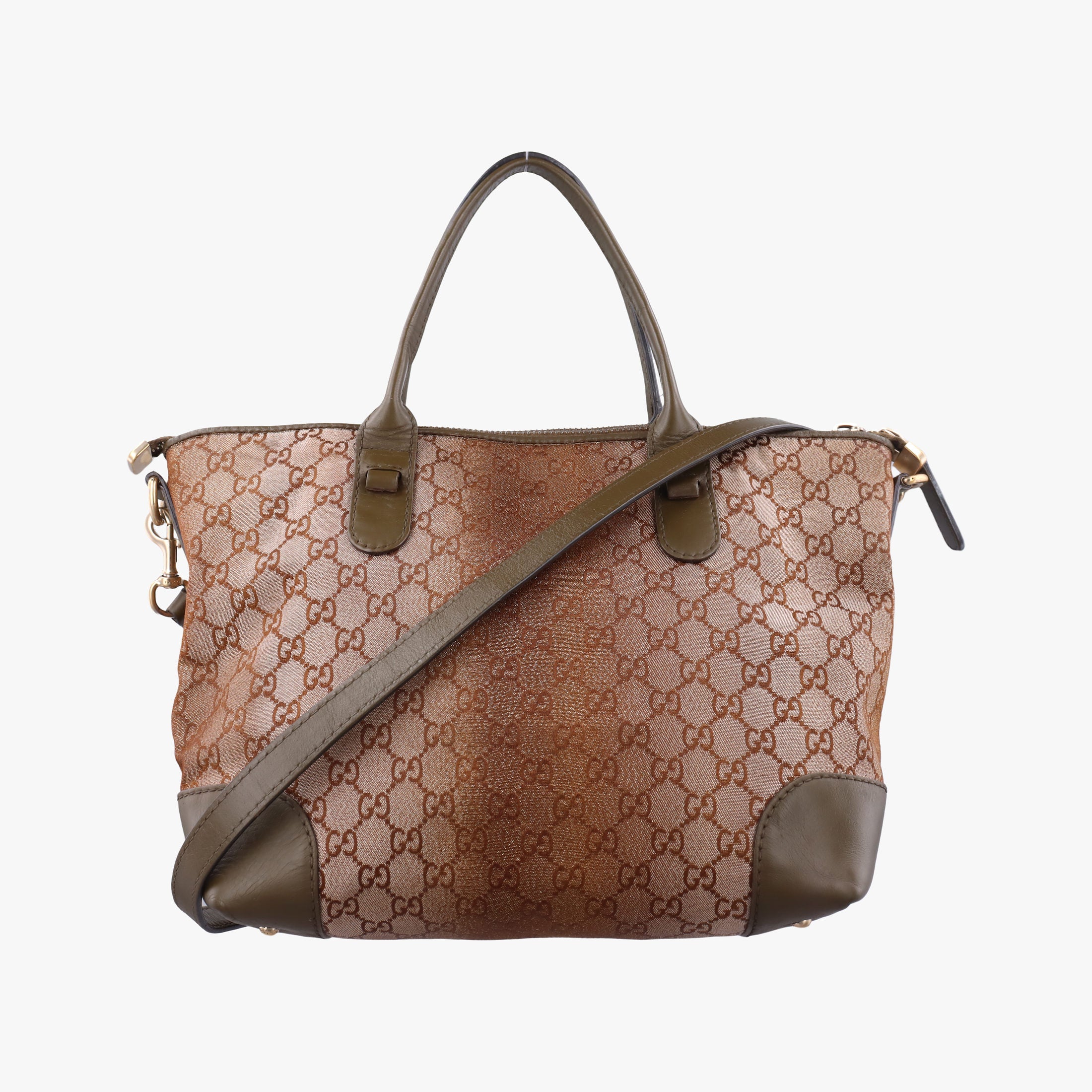 Pre-owned Gucci Guccissima Heart Bit Brown canvas×Leather 269957 handbag | stylenewstar