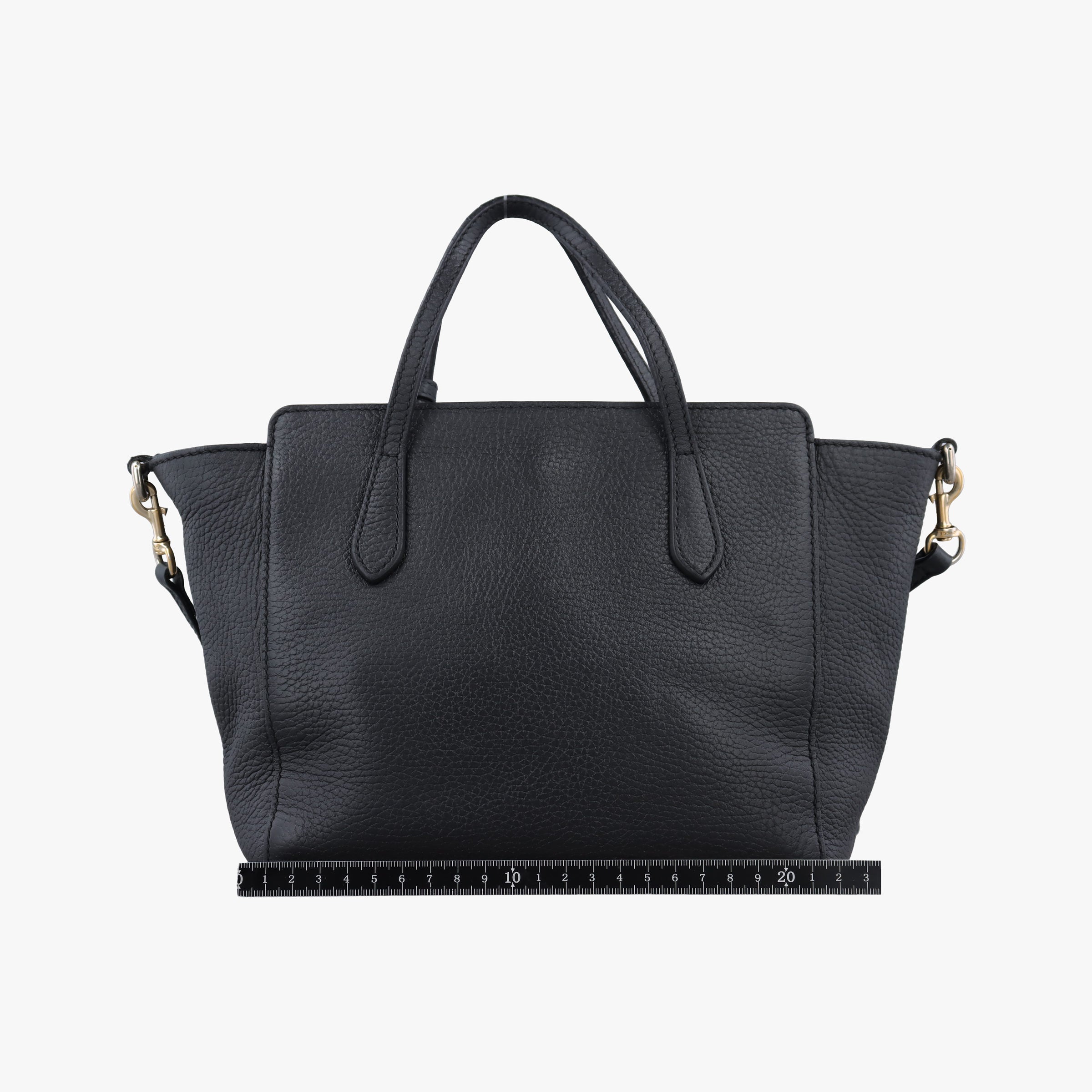 Pre-owned Gucci Swing Black Leather 368827 shoulderbag | stylenewstar