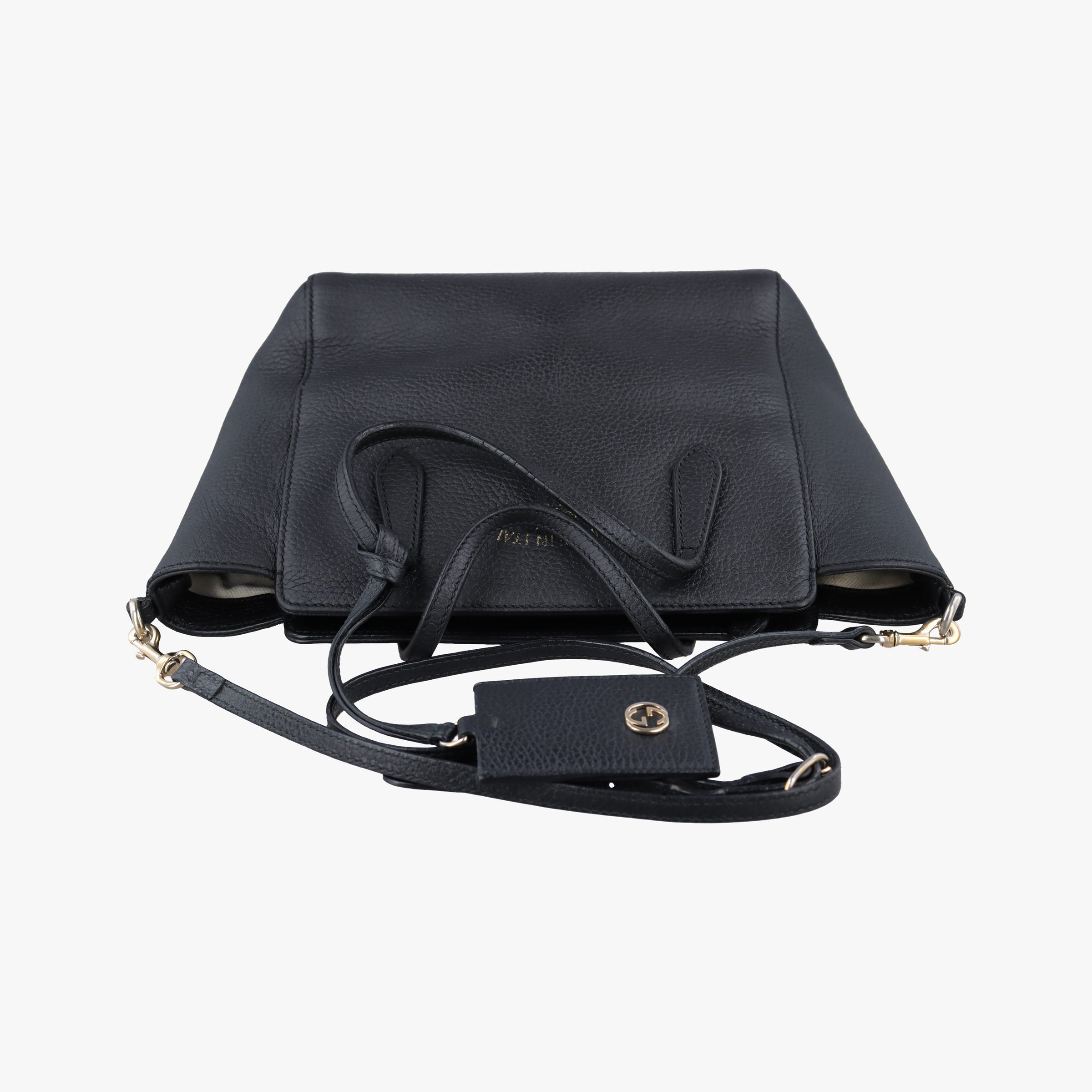 Pre-owned Gucci Swing Black Leather 368827 shoulderbag | stylenewstar