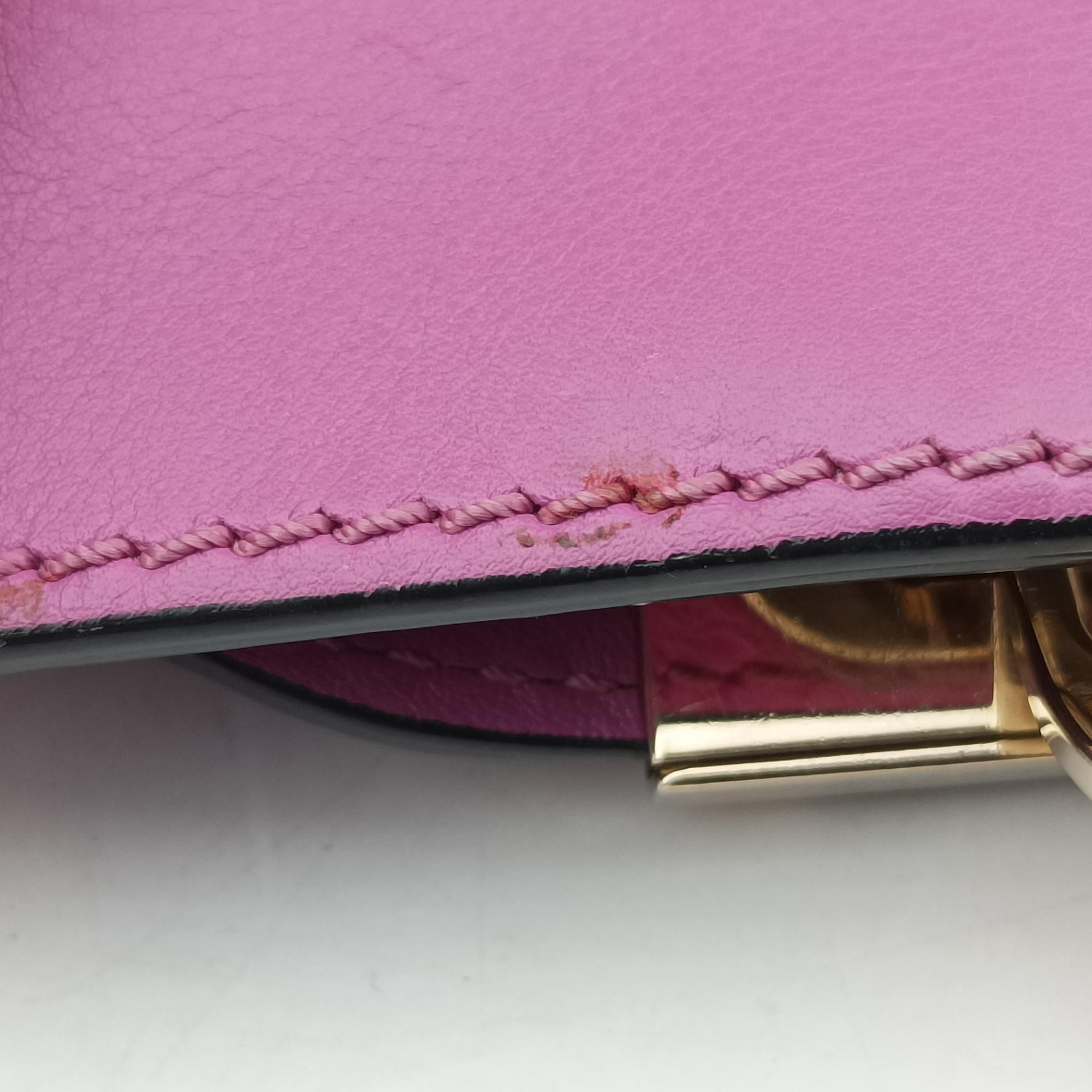 Pre-owned Valentino Rockstud purple Leather  shoulderbag | stylenewstar