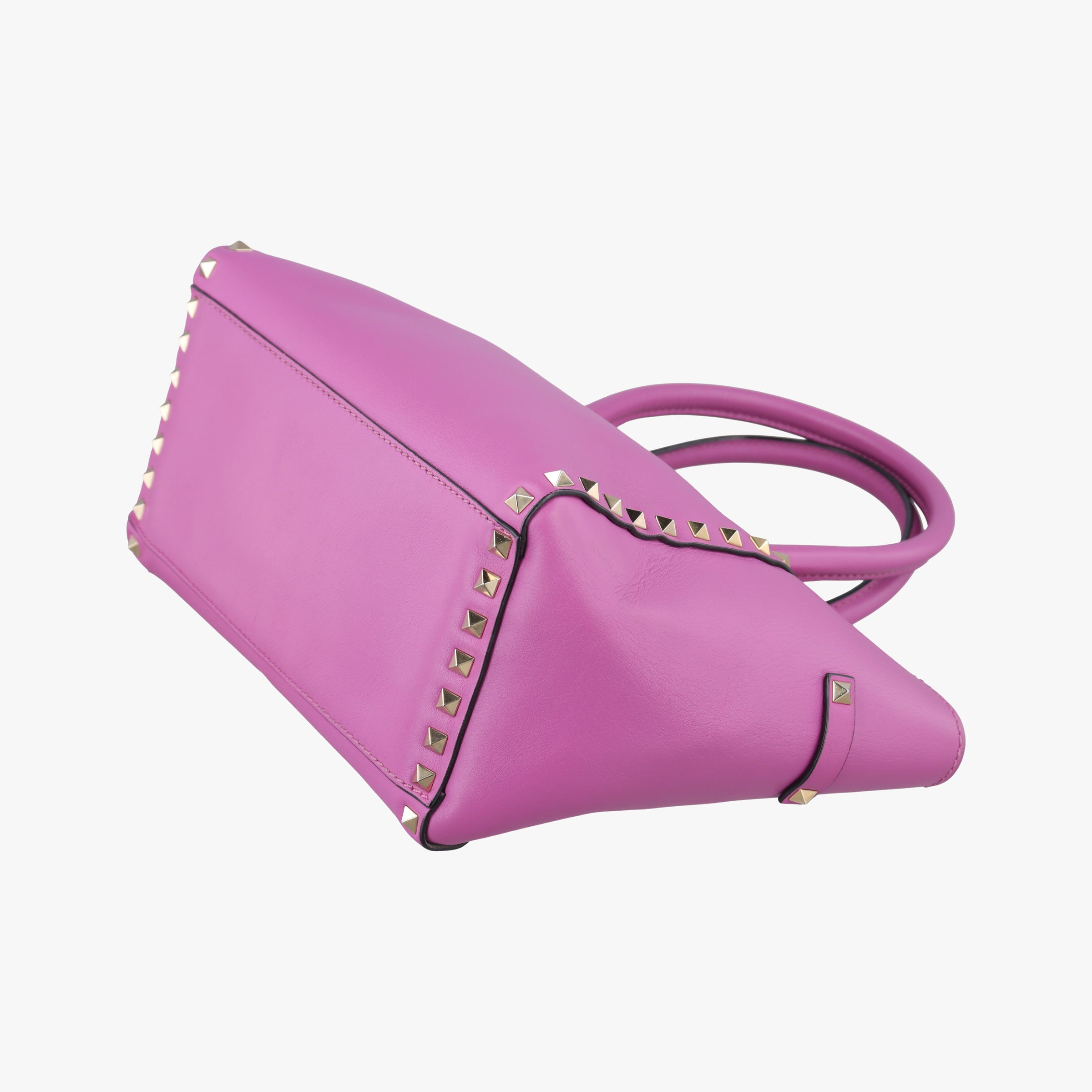 Pre-owned Valentino Rockstud purple Leather  shoulderbag | stylenewstar