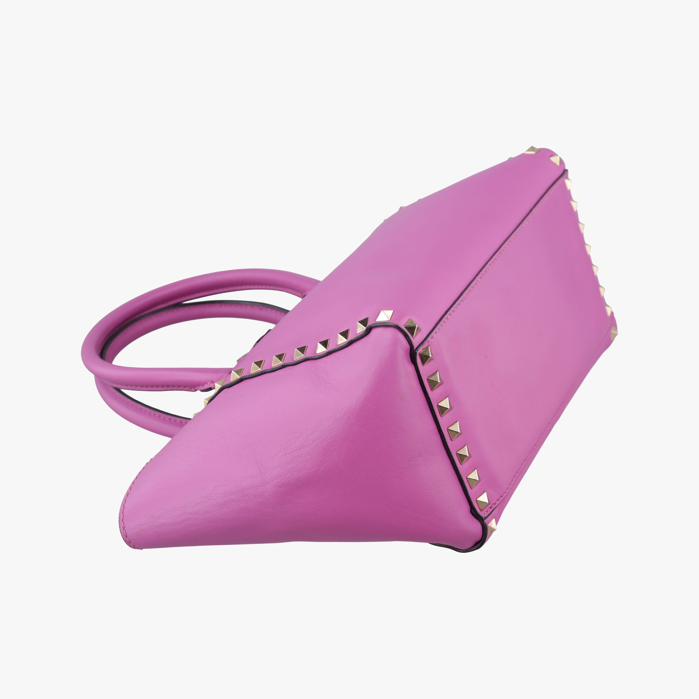 Pre-owned Valentino Rockstud purple Leather  shoulderbag | stylenewstar
