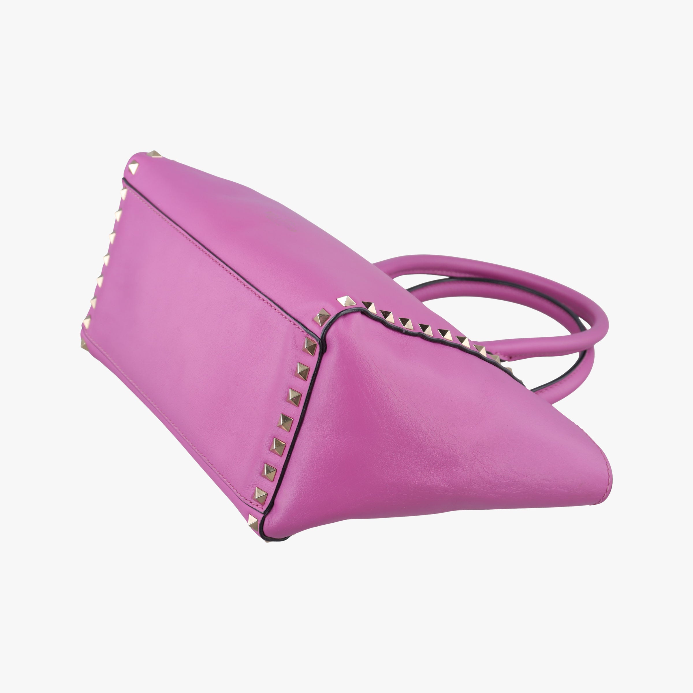 Pre-owned Valentino Rockstud purple Leather  shoulderbag | stylenewstar