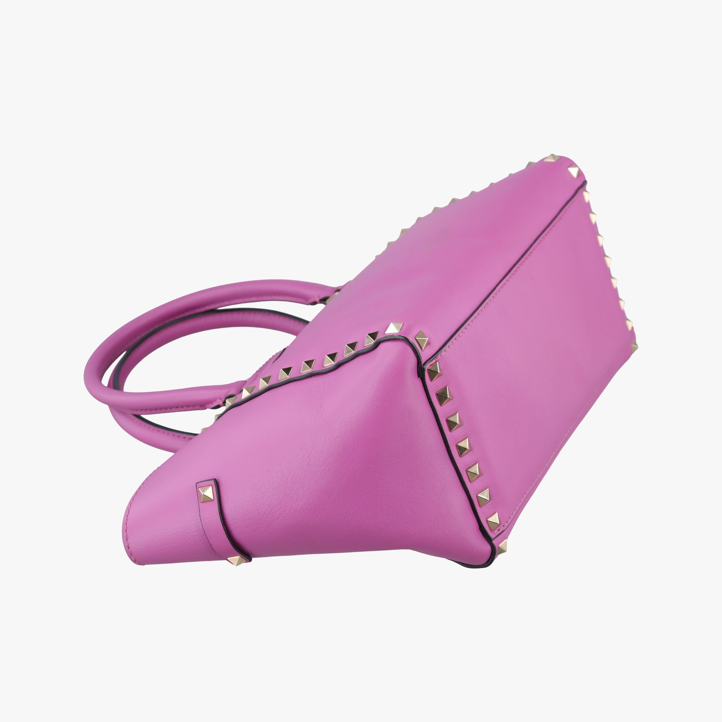 Pre-owned Valentino Rockstud purple Leather  shoulderbag | stylenewstar