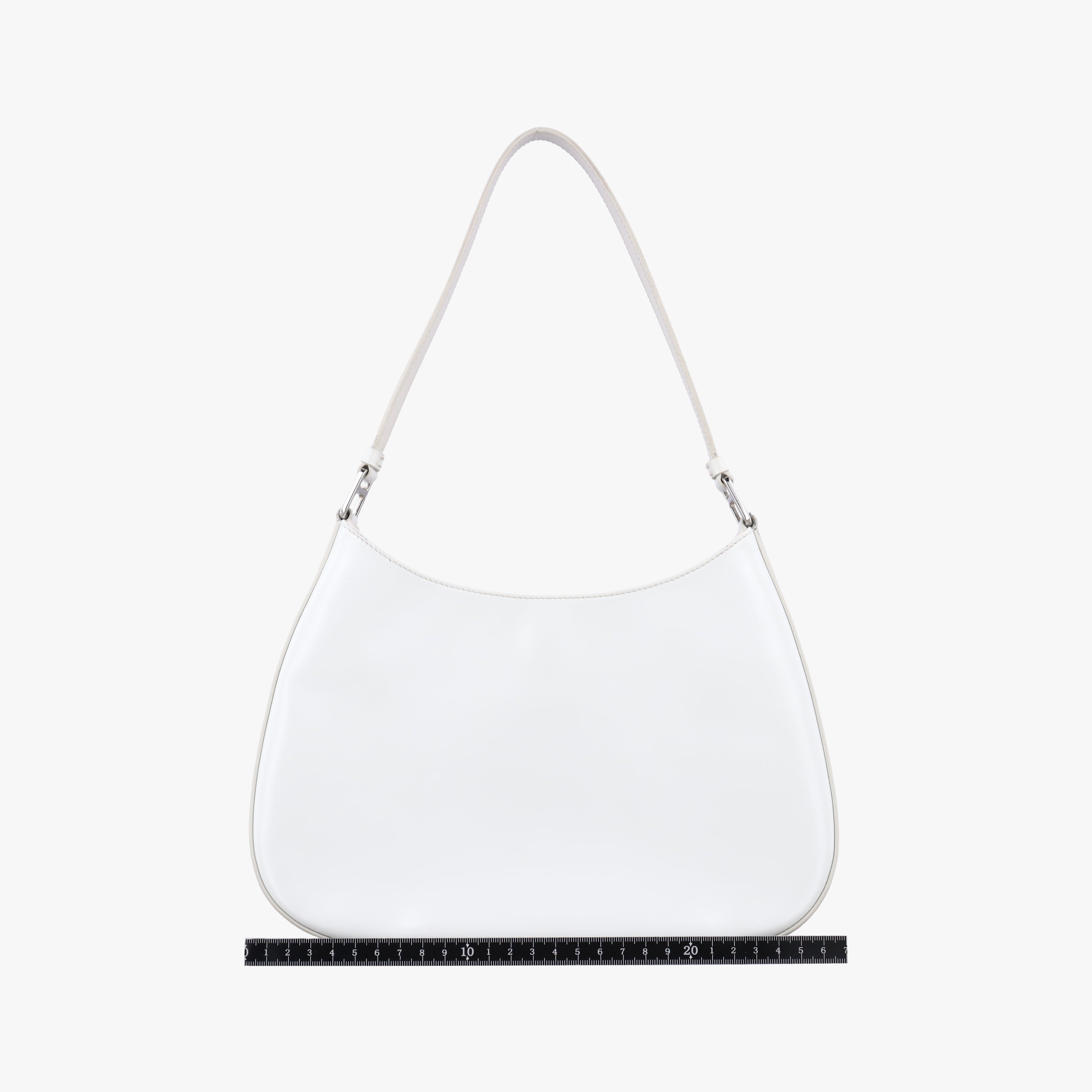 Vintage Prada Cleo White Brushed leather 1BC499 shoulderbag | stylenewstar