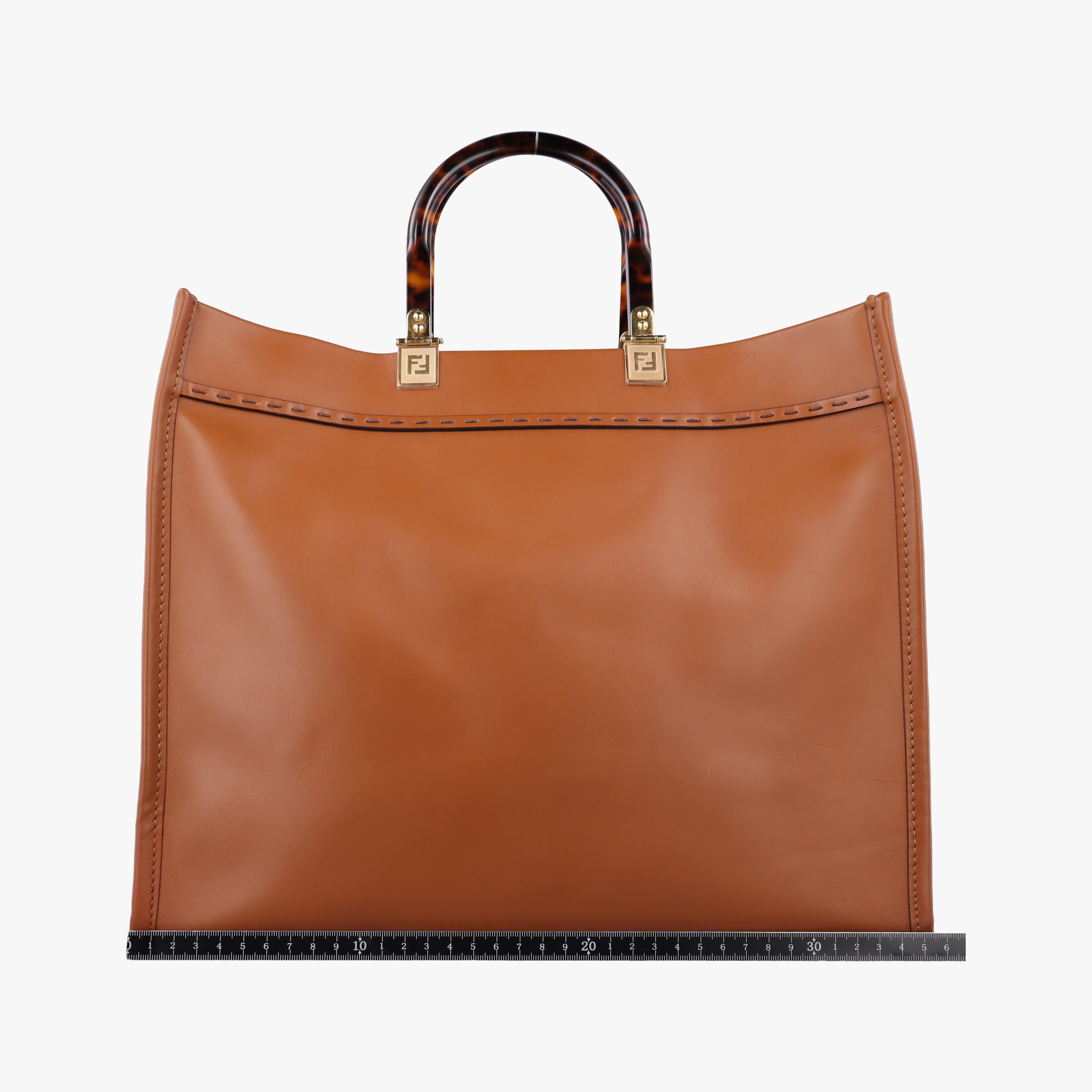 Pre-owned Fendi Sunshine Brown Leather 8BH372 shoulderbag | stylenewstar