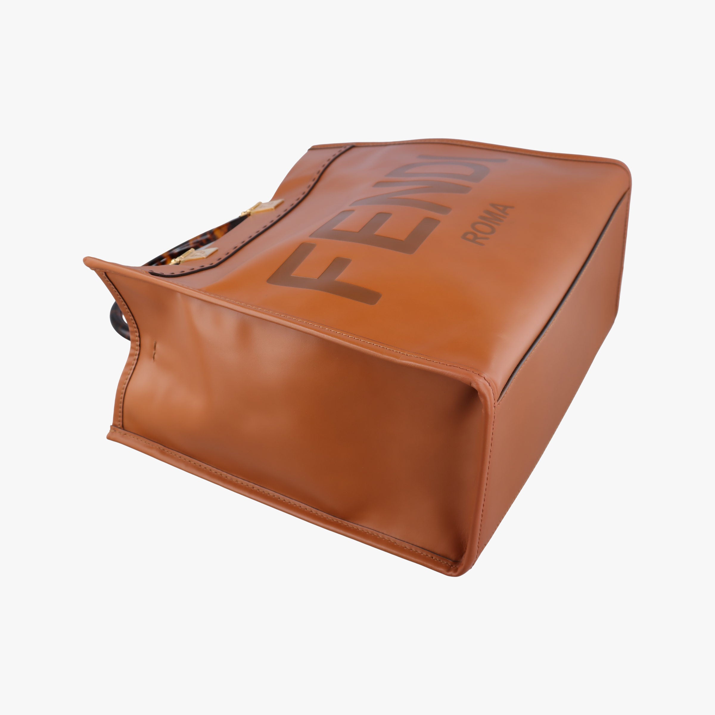 Pre-owned Fendi Sunshine Brown Leather 8BH372 shoulderbag | stylenewstar