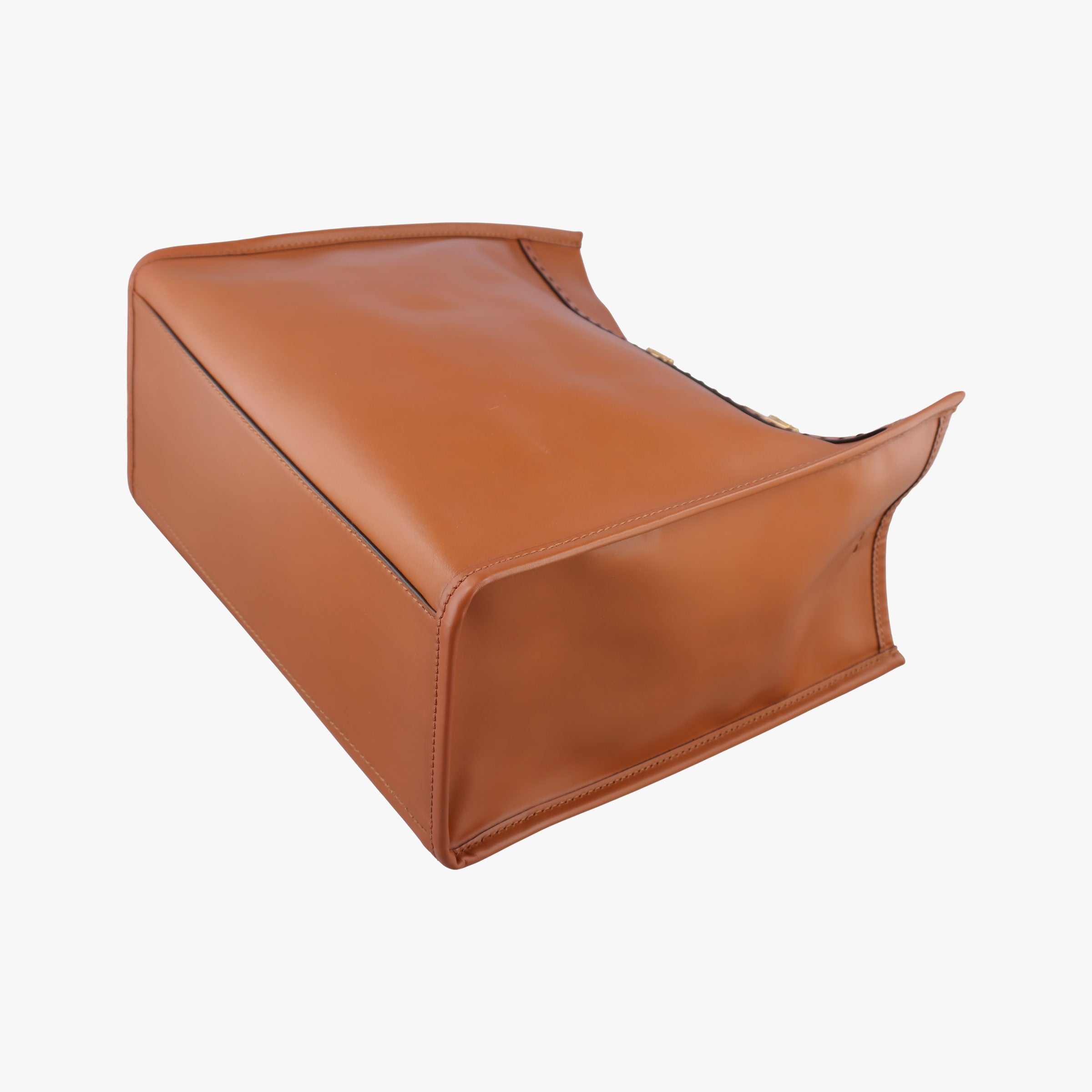 Pre-owned Fendi Sunshine Brown Leather 8BH372 shoulderbag | stylenewstar