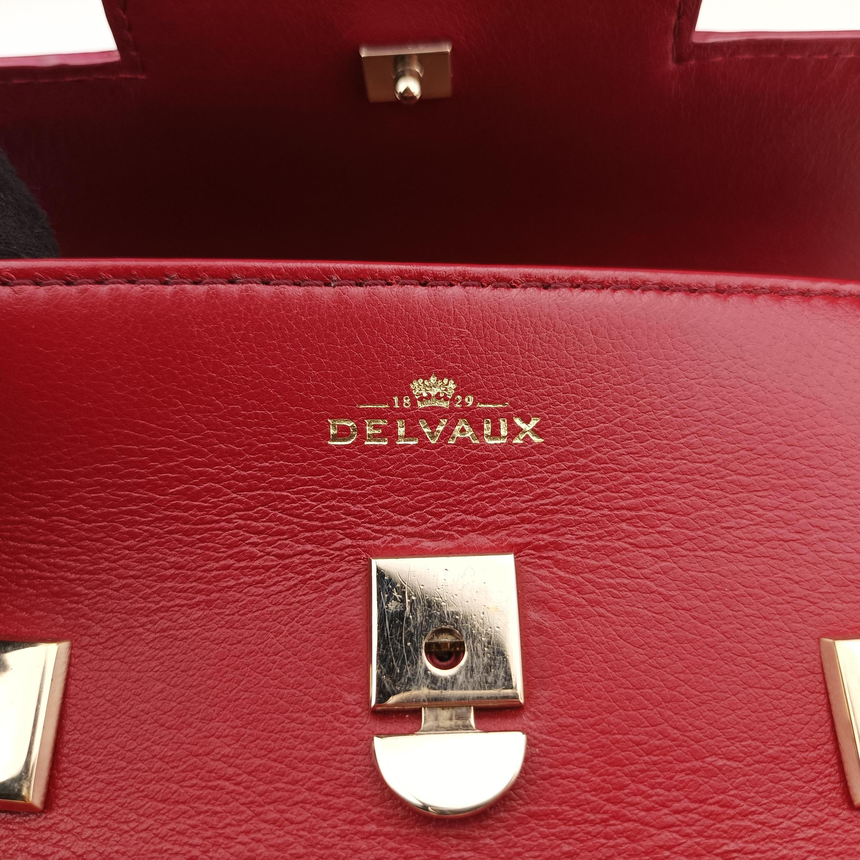 Pre-owned Delvaux Tampete Red Leather  shoulderbag | stylenewstar