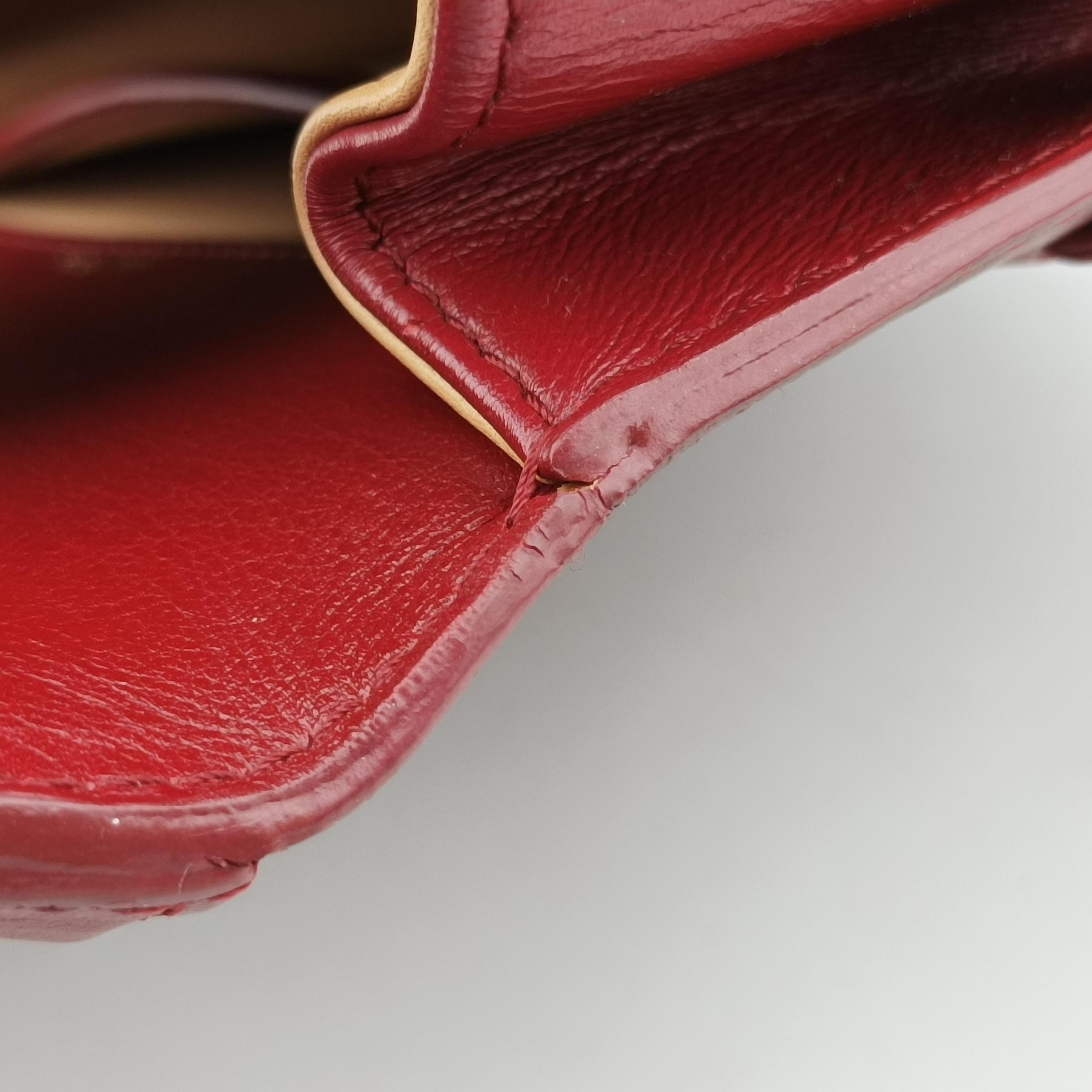 Pre-owned Delvaux Tampete Red Leather  shoulderbag | stylenewstar