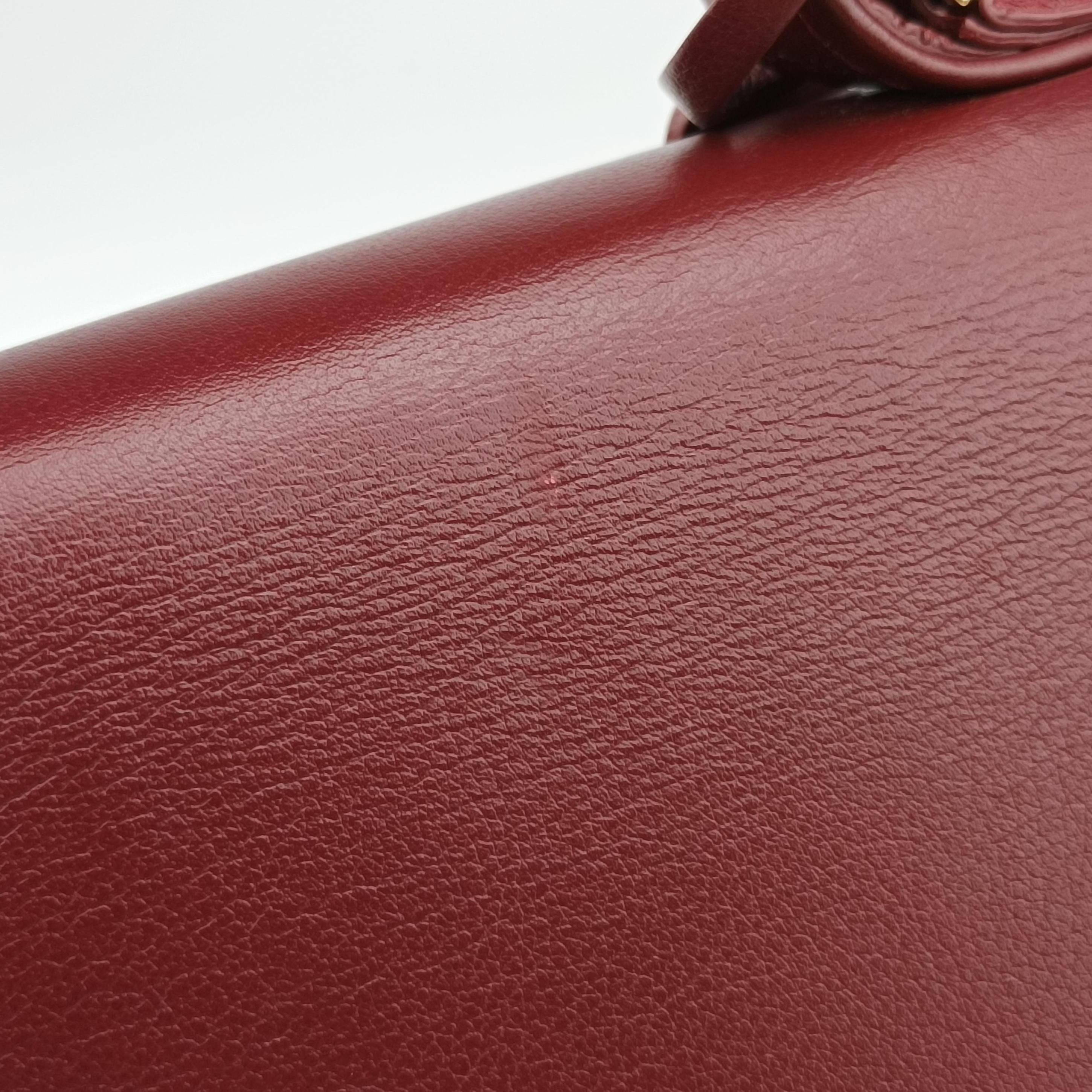 Pre-owned Delvaux Tampete Red Leather  shoulderbag | stylenewstar