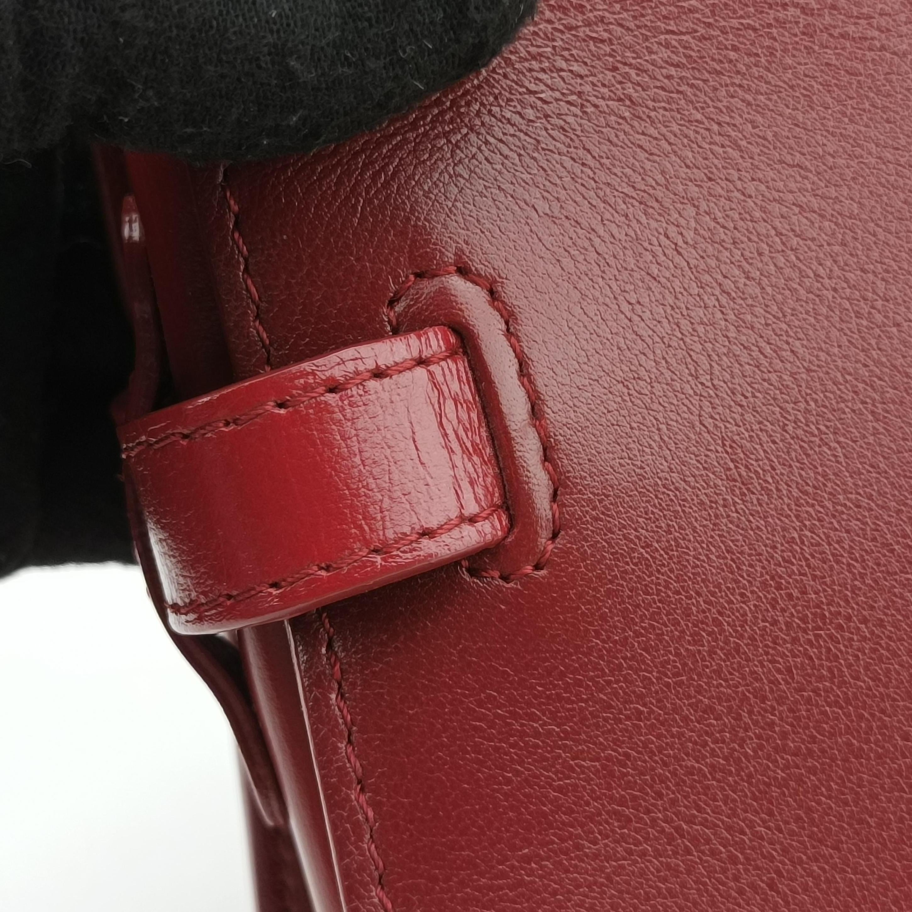 Pre-owned Delvaux Tampete Red Leather  shoulderbag | stylenewstar