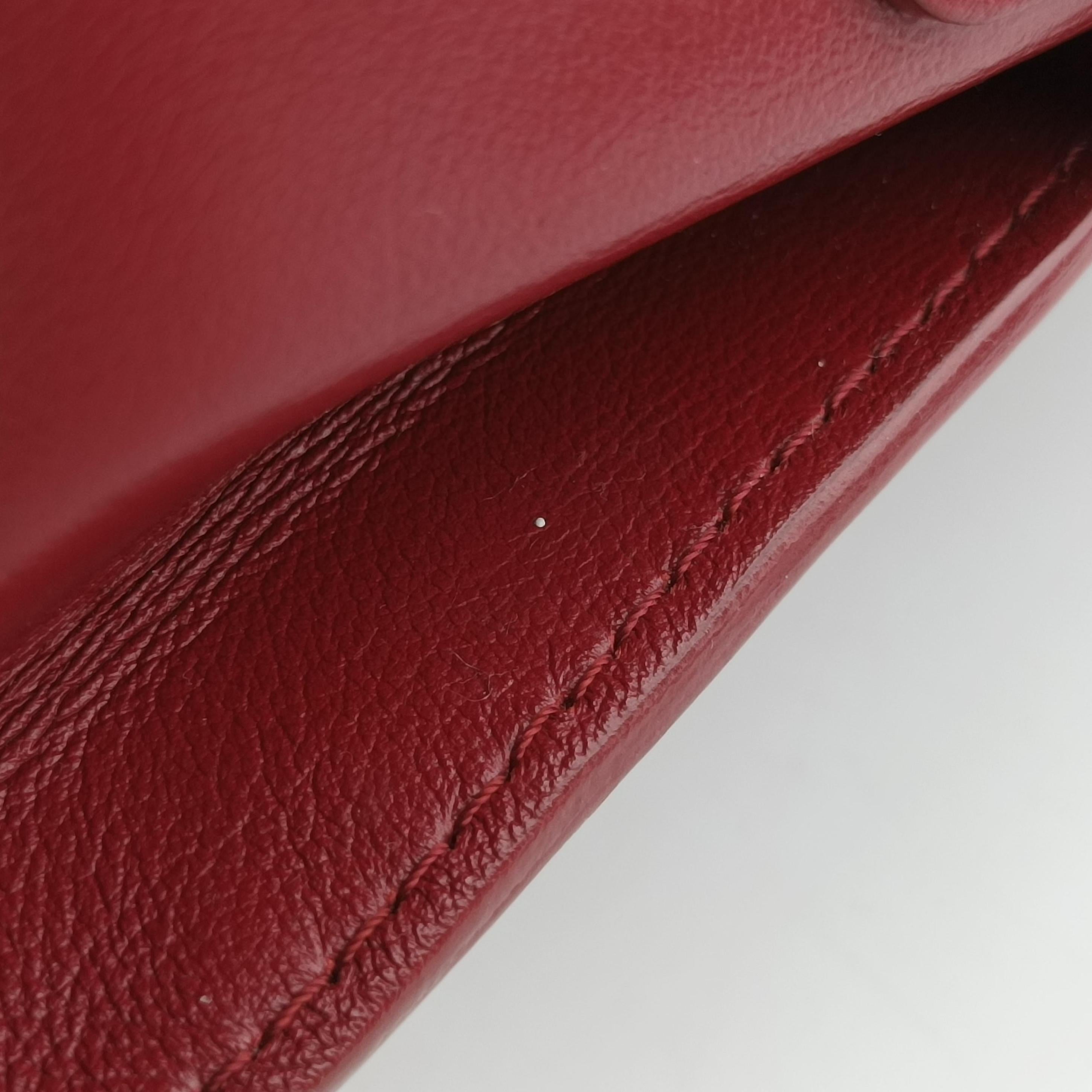 Pre-owned Delvaux Tampete Red Leather  shoulderbag | stylenewstar