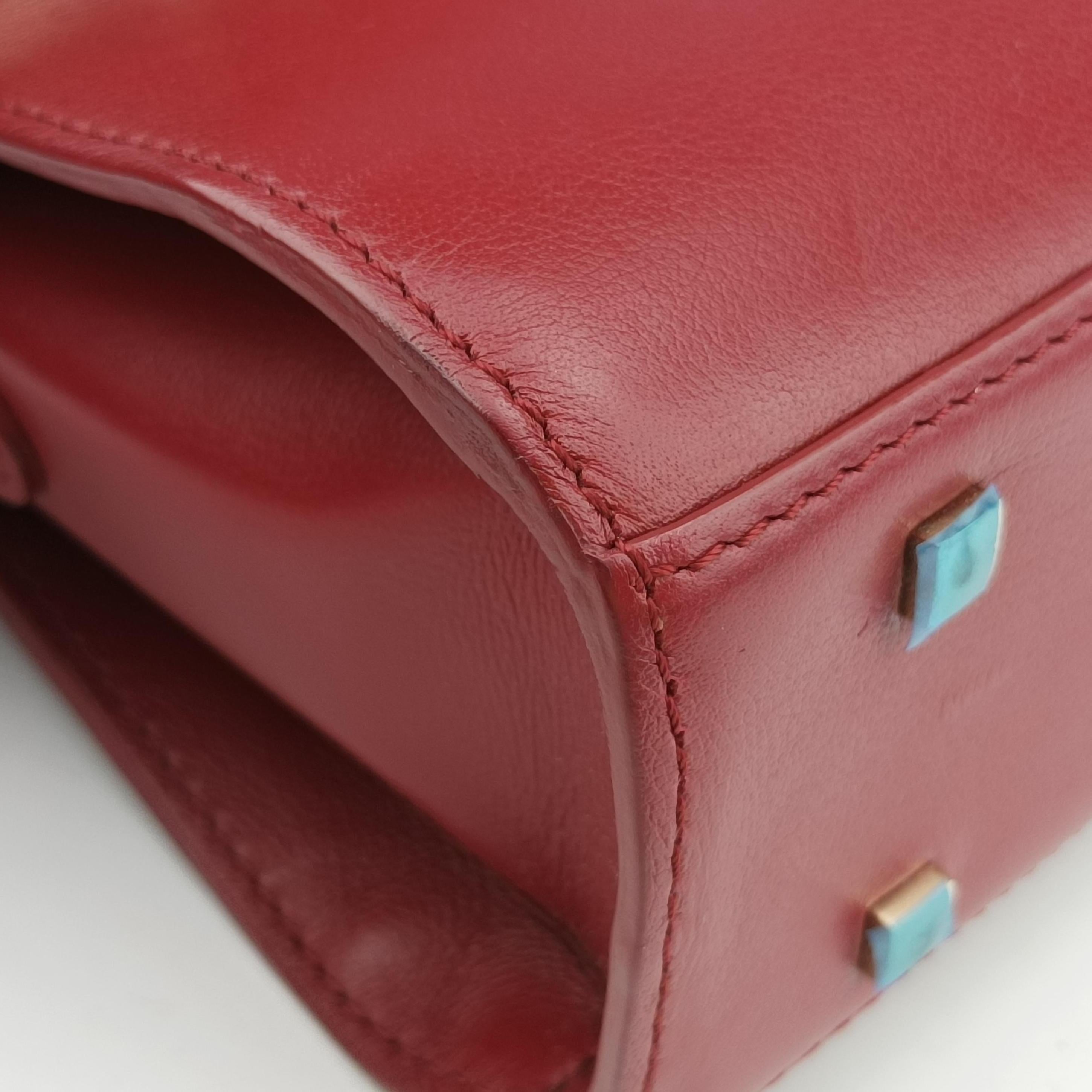Pre-owned Delvaux Tampete Red Leather  shoulderbag | stylenewstar
