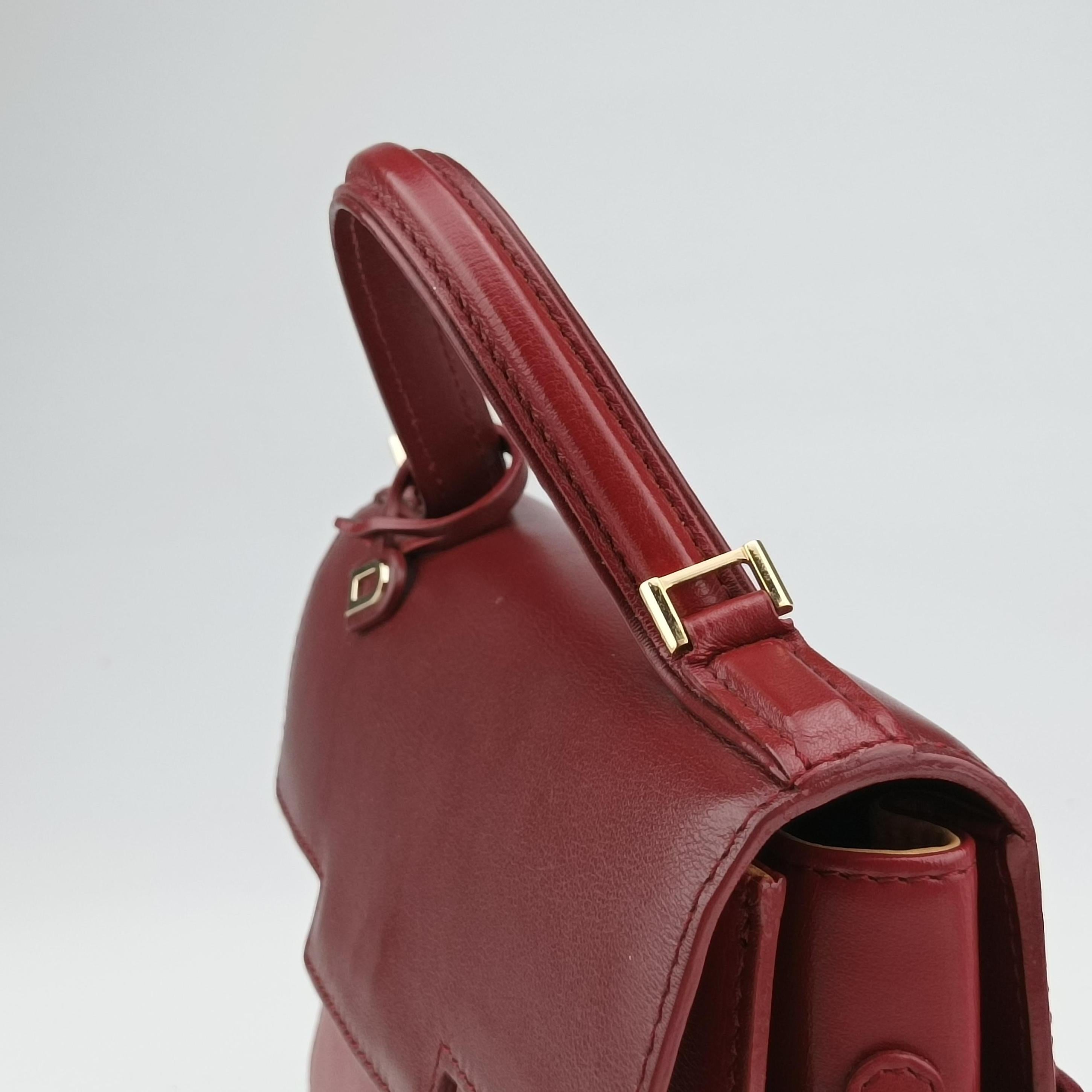 Pre-owned Delvaux Tampete Red Leather  shoulderbag | stylenewstar