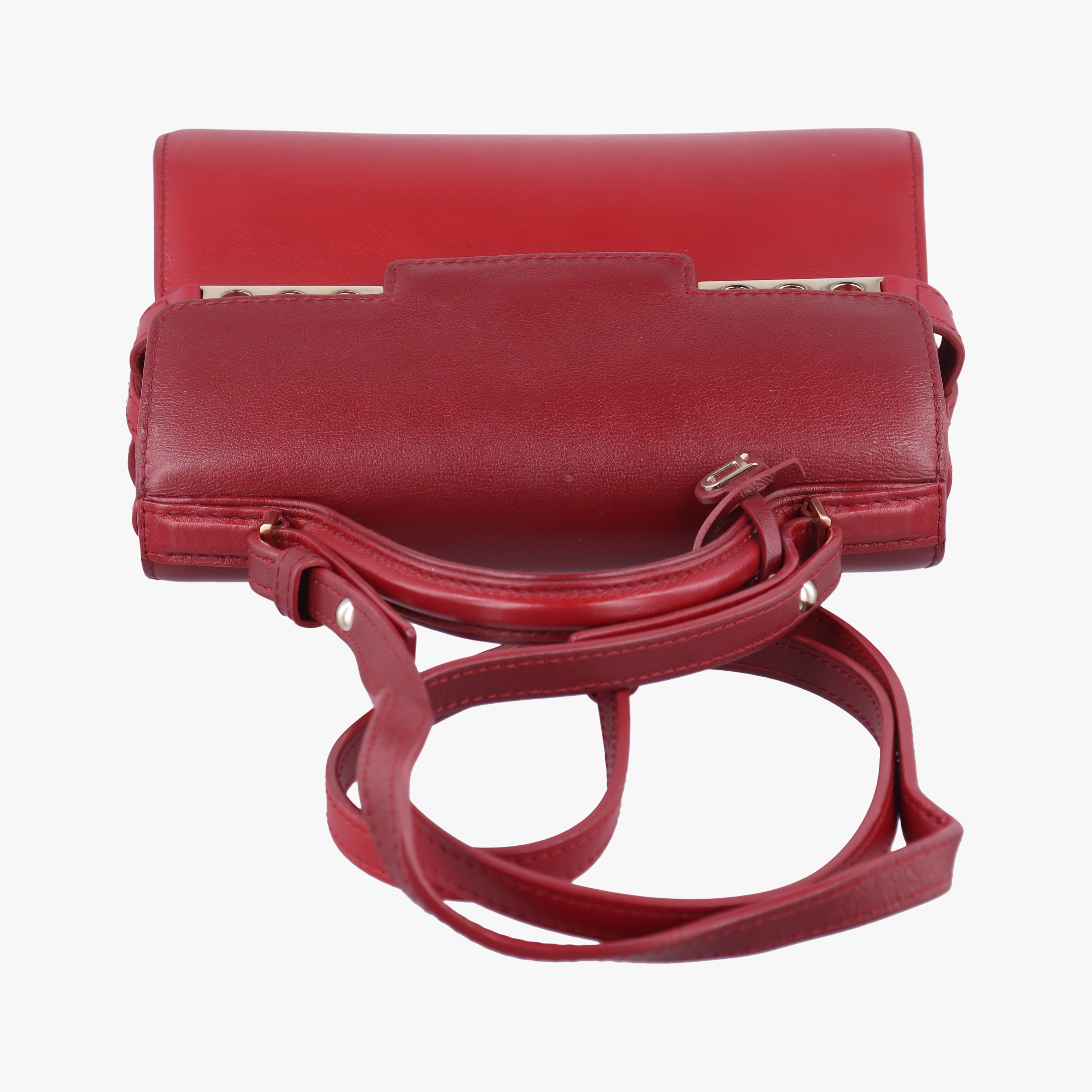Pre-owned Delvaux Tampete Red Leather  shoulderbag | stylenewstar