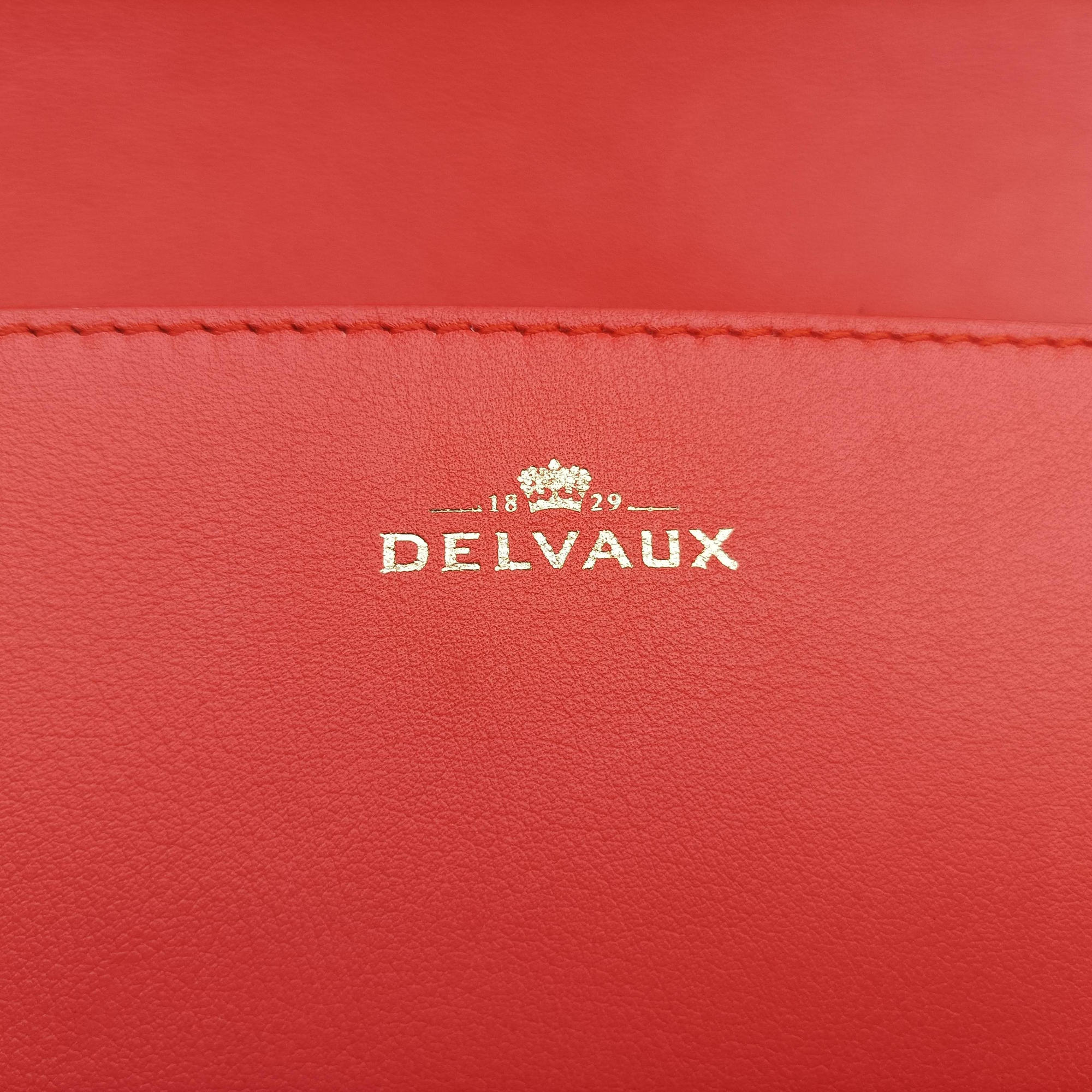 Vintage Delvaux Madame Orange Leather  shoulderbag | stylenewstar