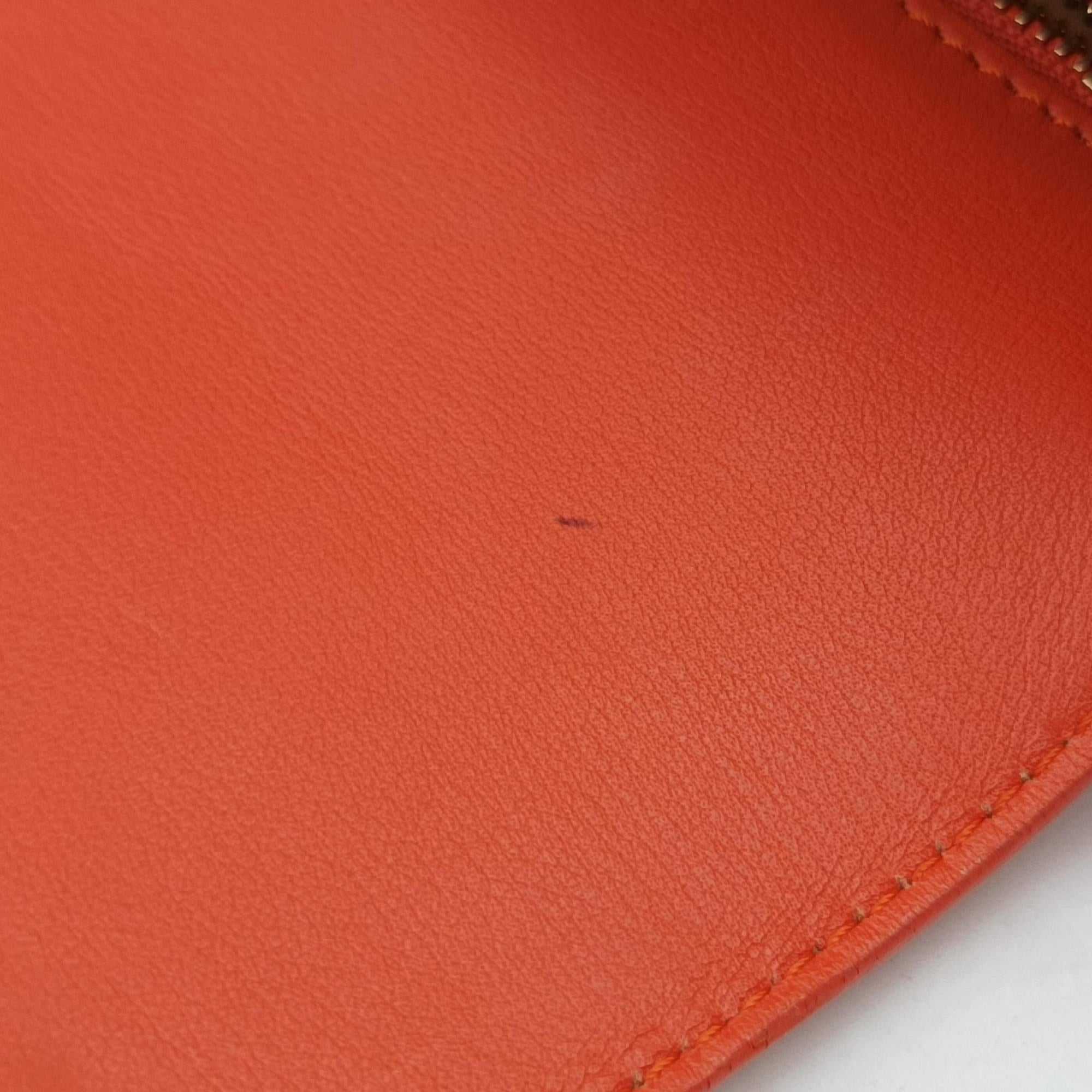 Vintage Delvaux Madame Orange Leather  shoulderbag | stylenewstar