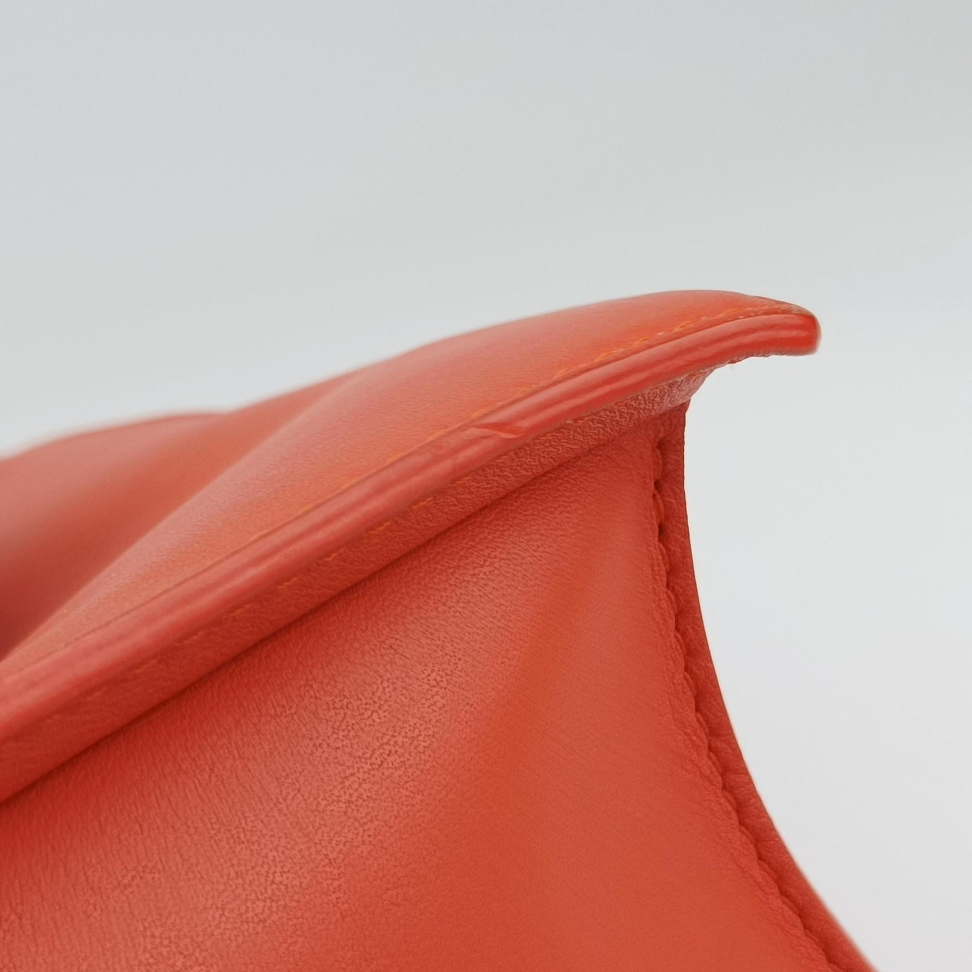Vintage Delvaux Madame Orange Leather  shoulderbag | stylenewstar