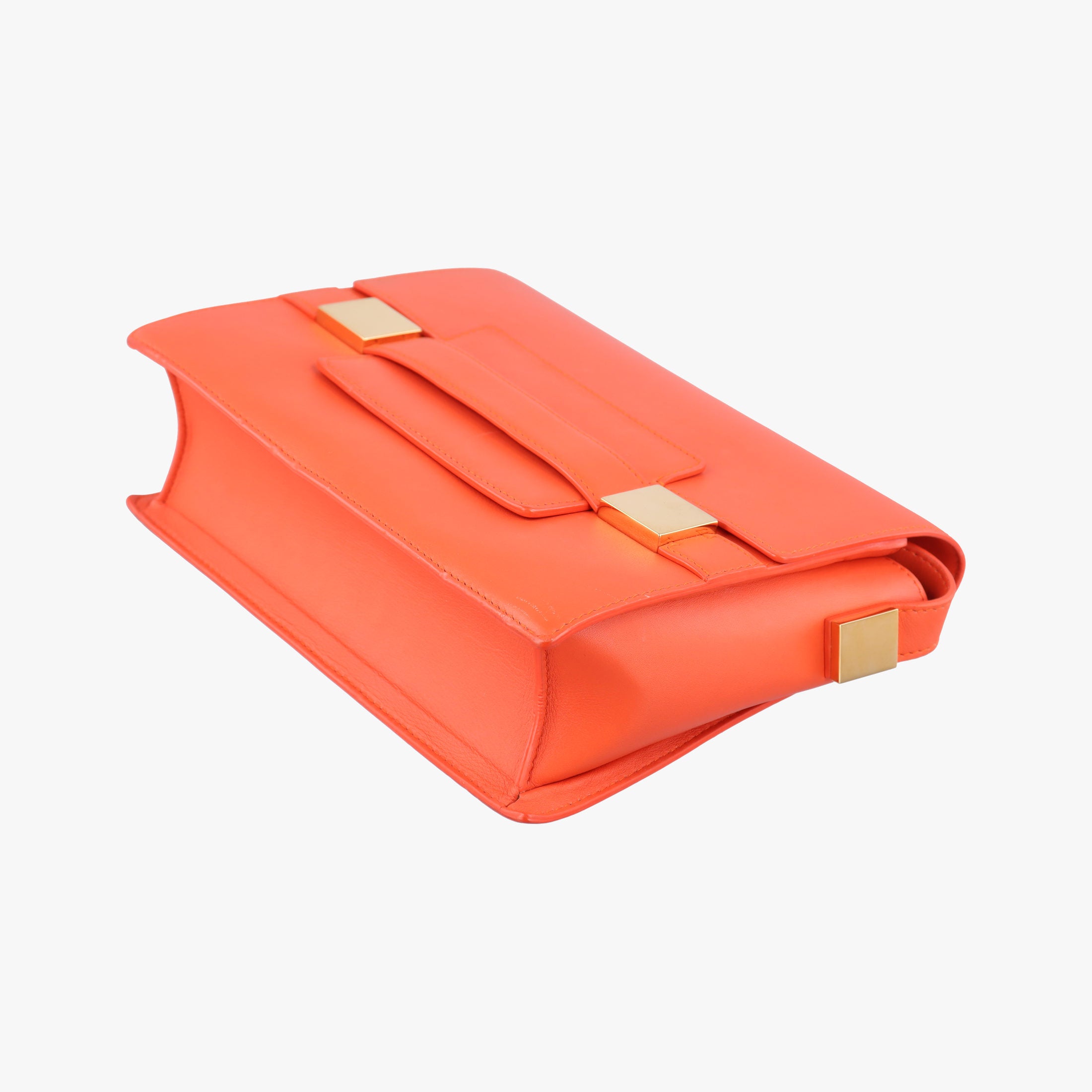 Vintage Delvaux Madame Orange Leather  shoulderbag | stylenewstar