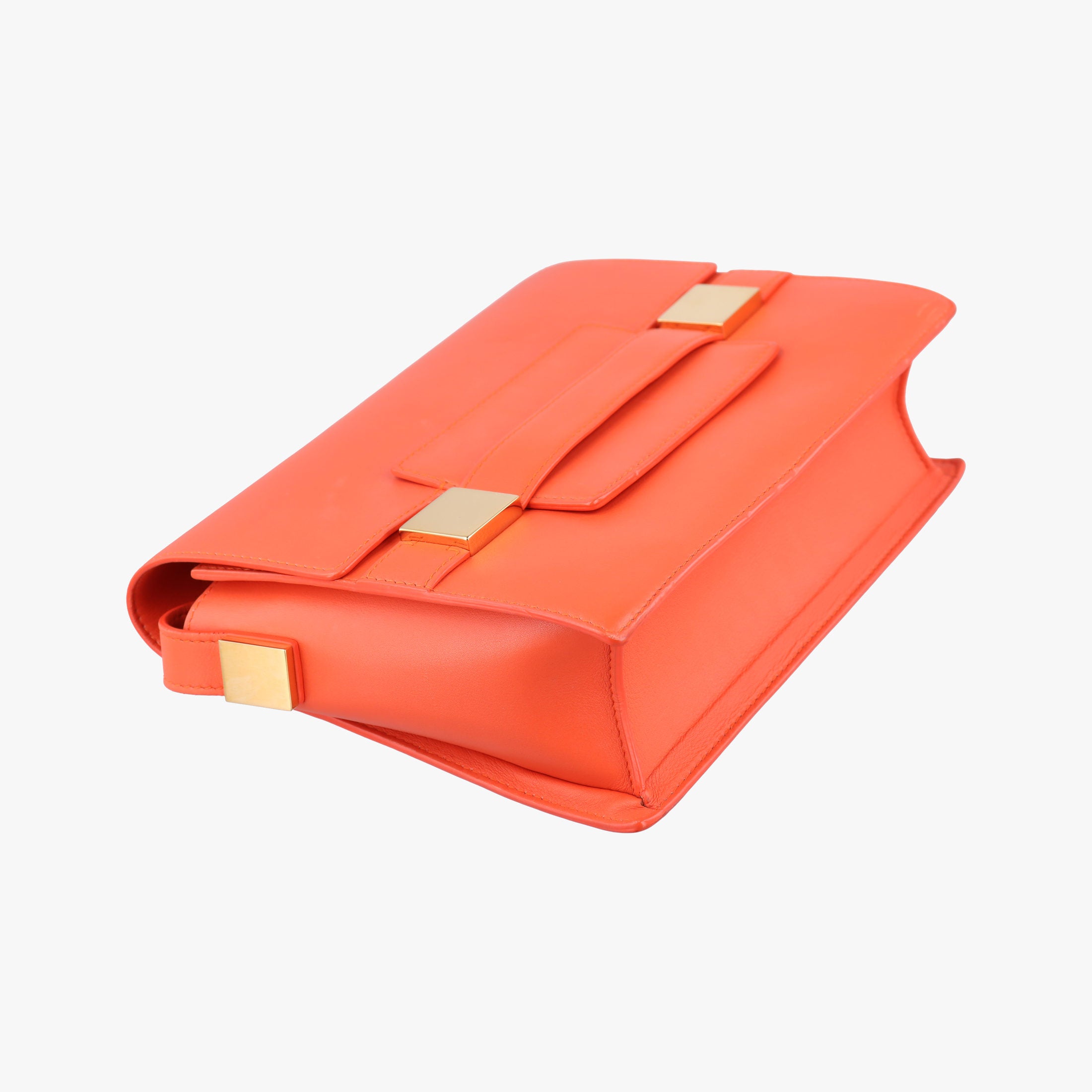 Vintage Delvaux Madame Orange Leather  shoulderbag | stylenewstar