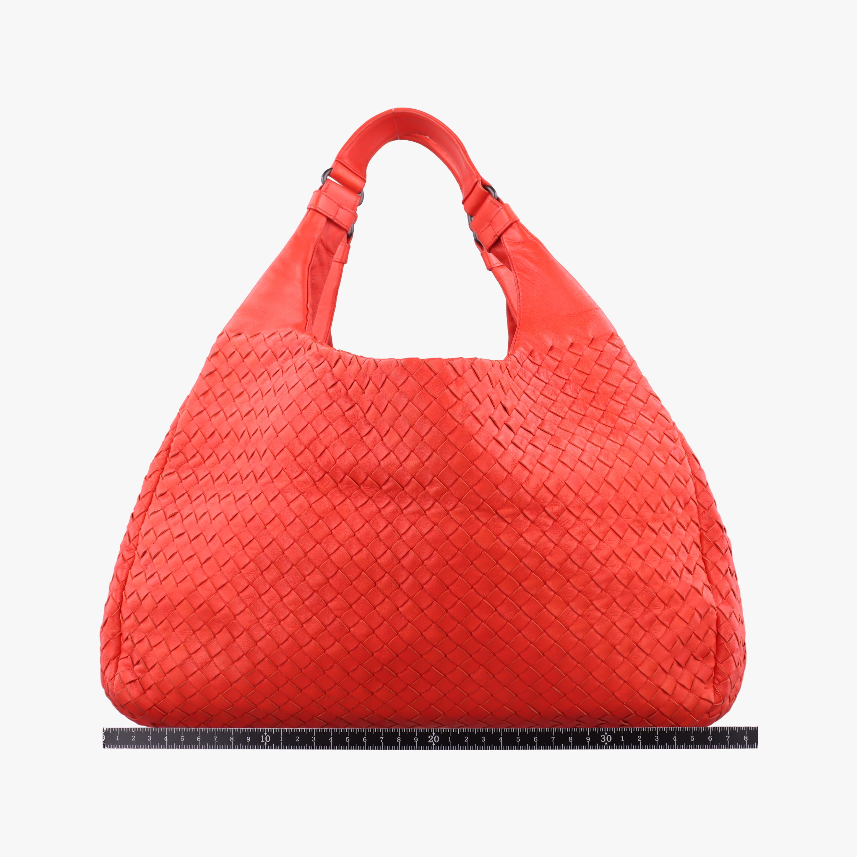 Pre-owned Bottega Veneta CAMPANA Intrecciato Red lambskin  shoulderbag | stylenewstar